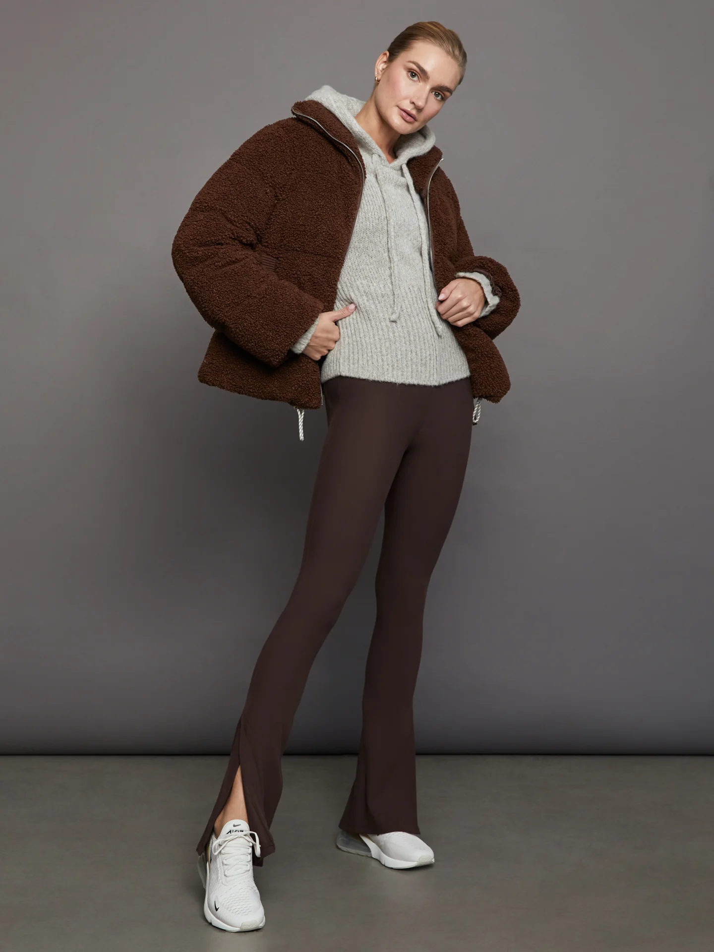 Split Bootcut Legging in Melt - Dark Oak - Image 5
