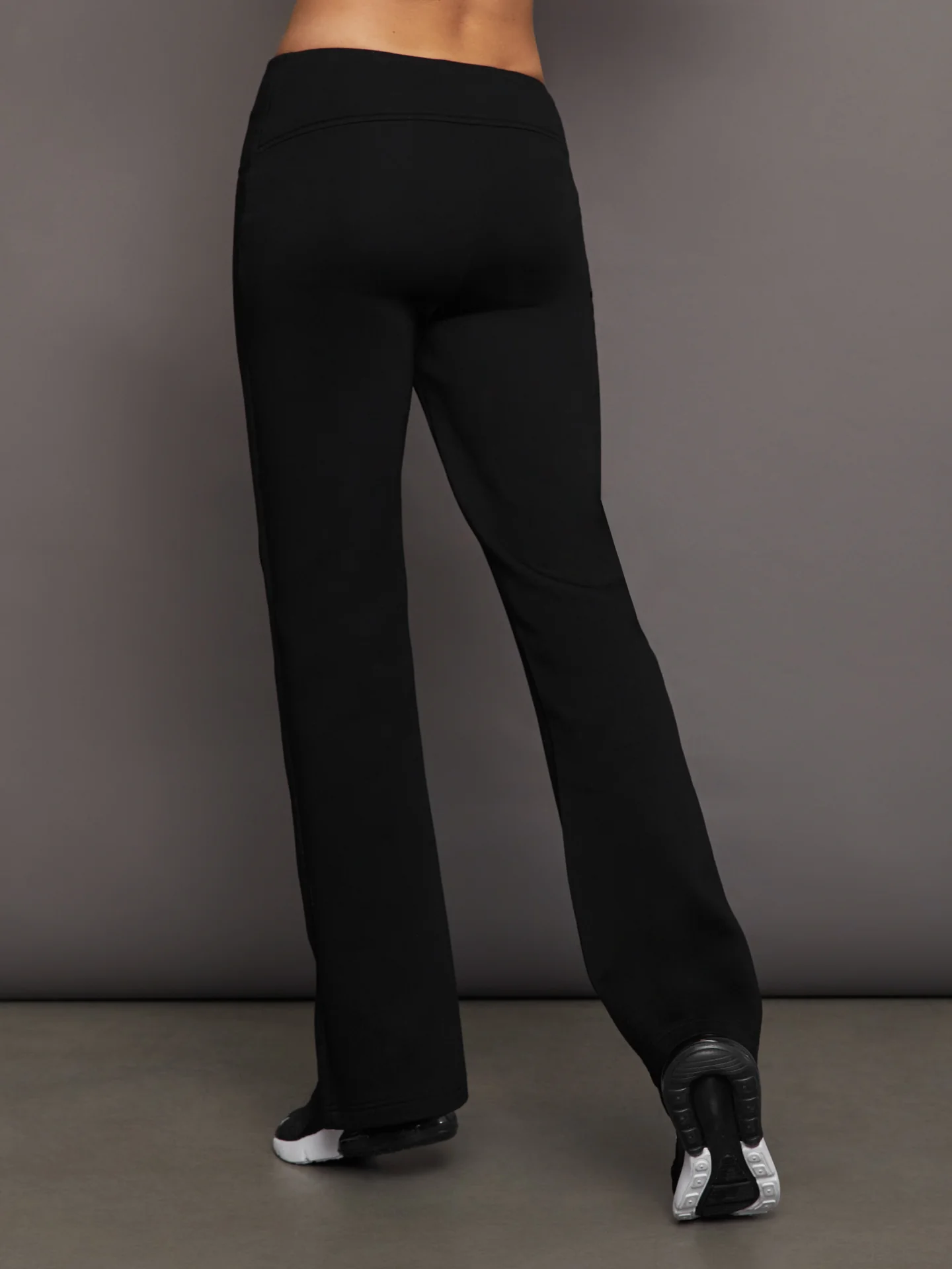 Rhinestone Front Slit Sweatpant - Black - Image 4