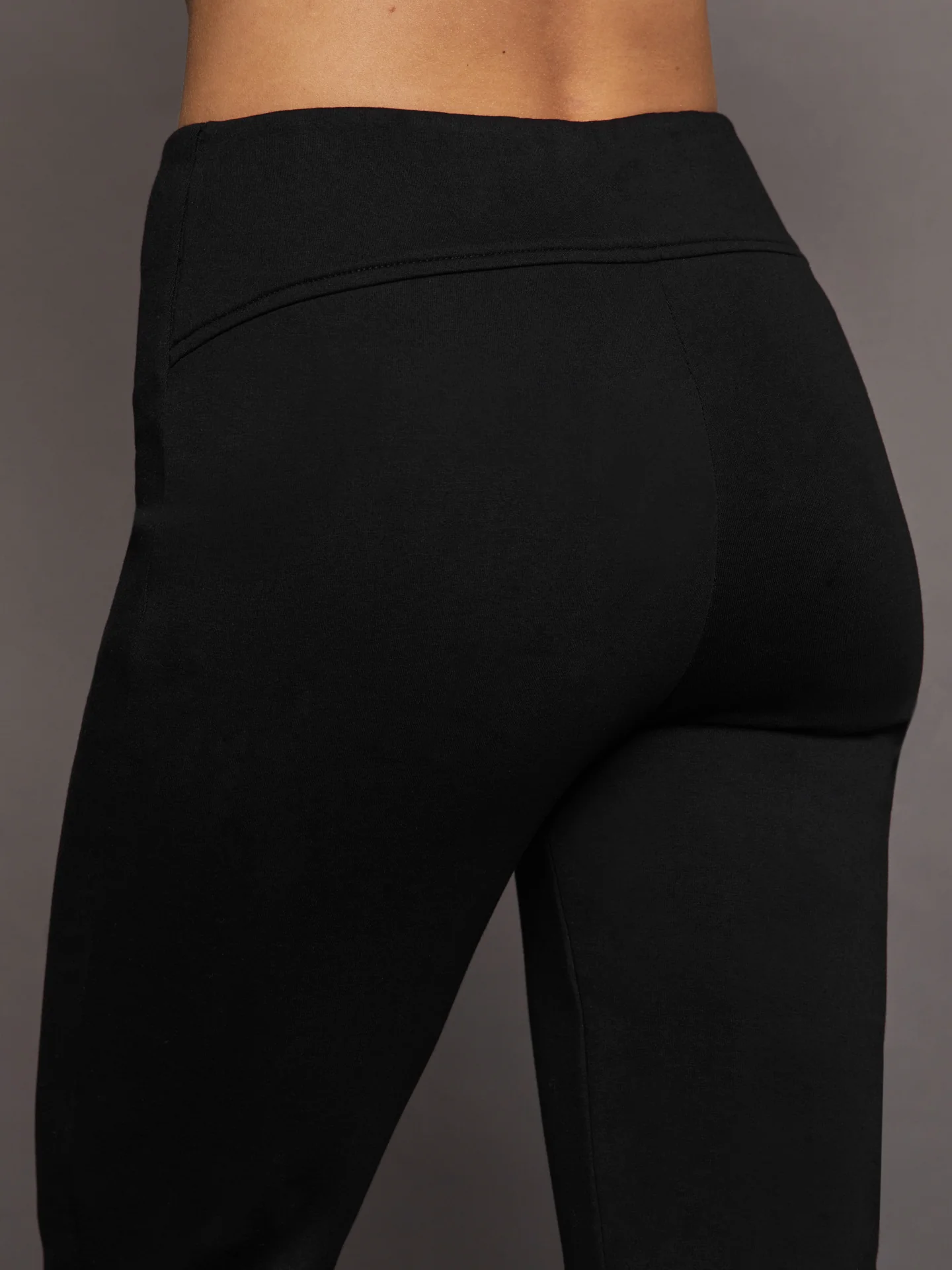 Rhinestone Front Slit Sweatpant - Black - Image 5