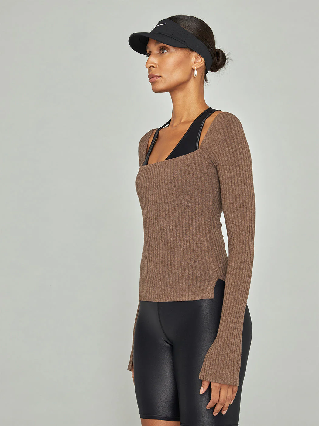 Split Sleeve Square Neck Top - Bruno - Image 3