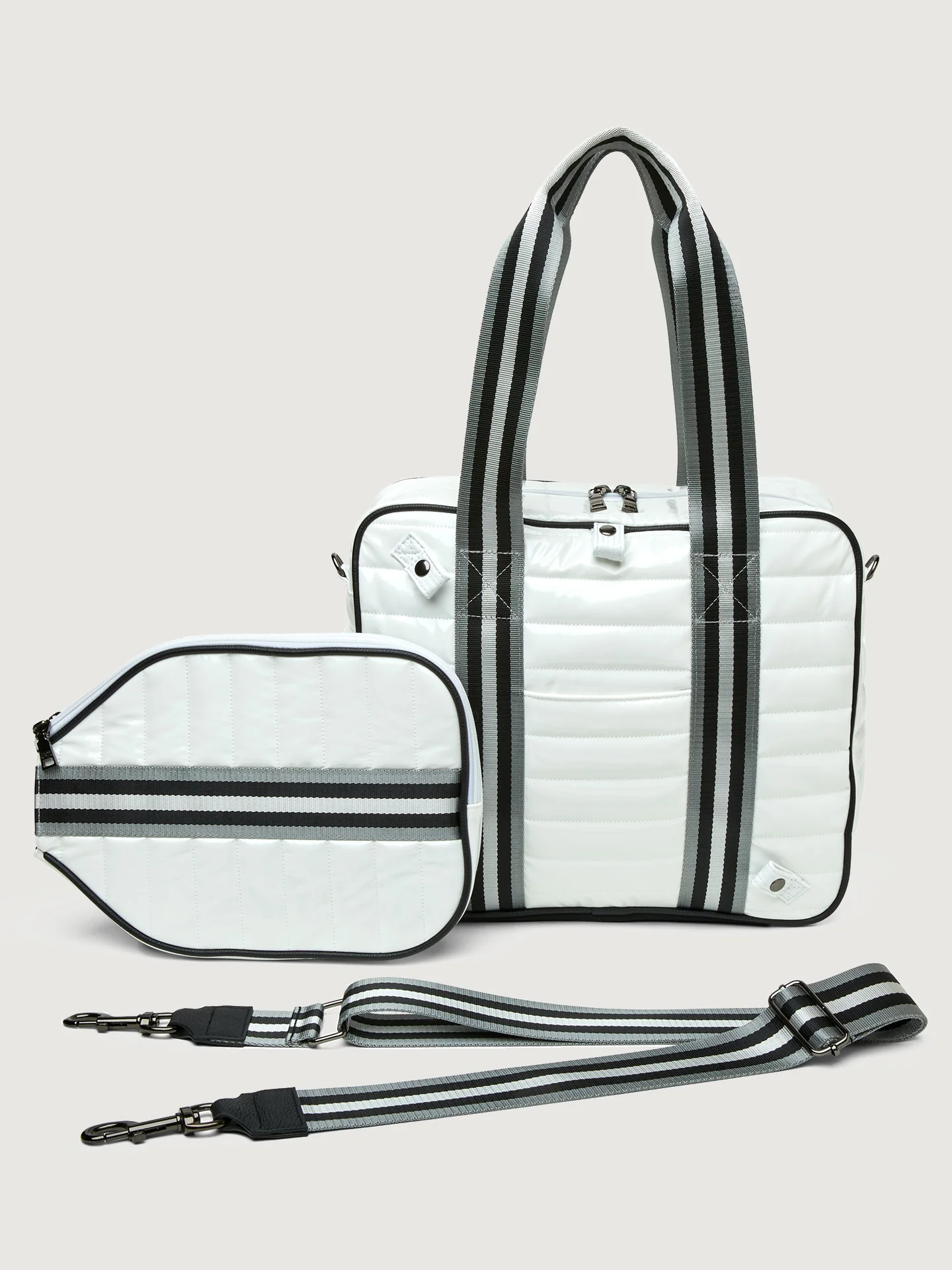 Sporty Spice Pickleball Bag - Pewter/ Black/ White Web - Image 14