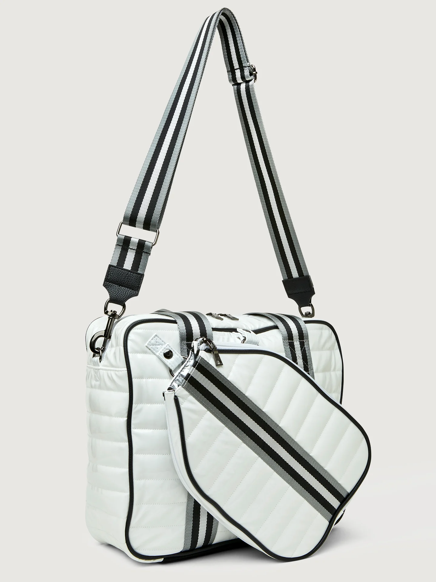Sporty Spice Pickleball Bag - Pewter/ Black/ White Web - Image 2