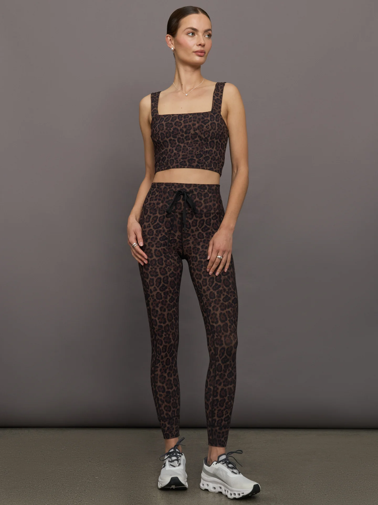 Square Neck Bra Top in Melt - Leopard Print - Image 2
