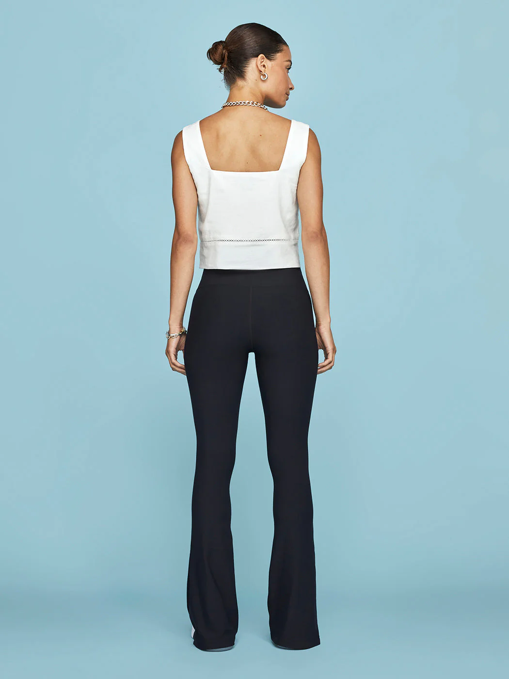 Linen Square Neck Tank - Cream - Image 2