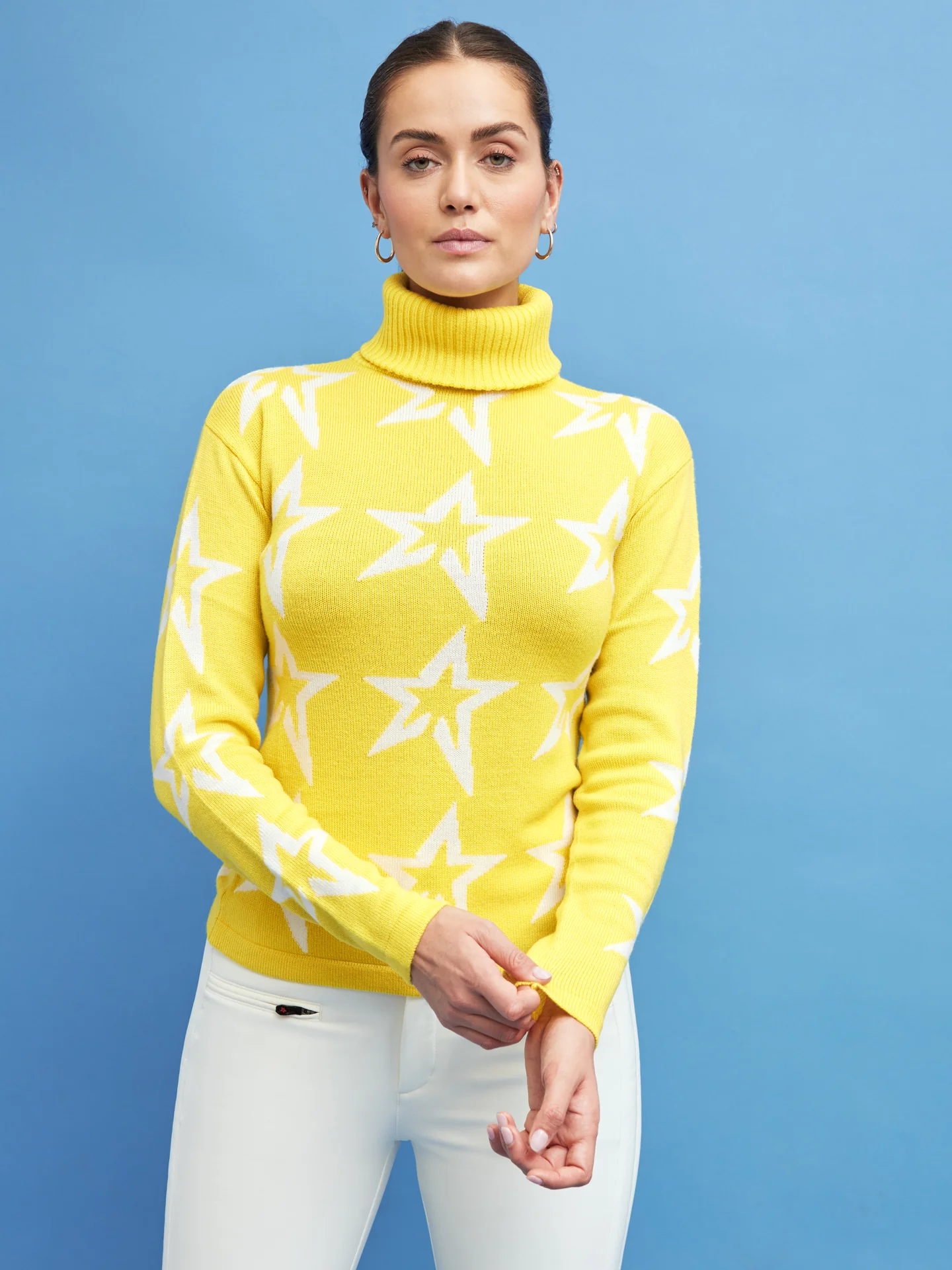 Star Dust Sweater - Butter Yellow/Snow White Star - Image 3