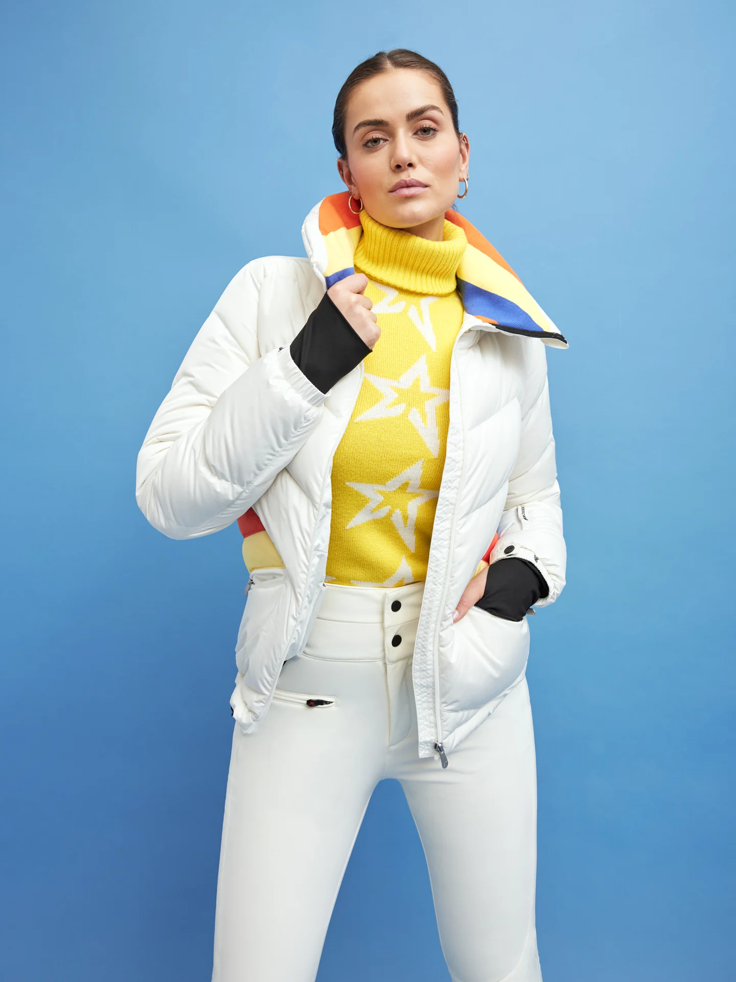 Star Dust Sweater - Butter Yellow/Snow White Star - Image 4
