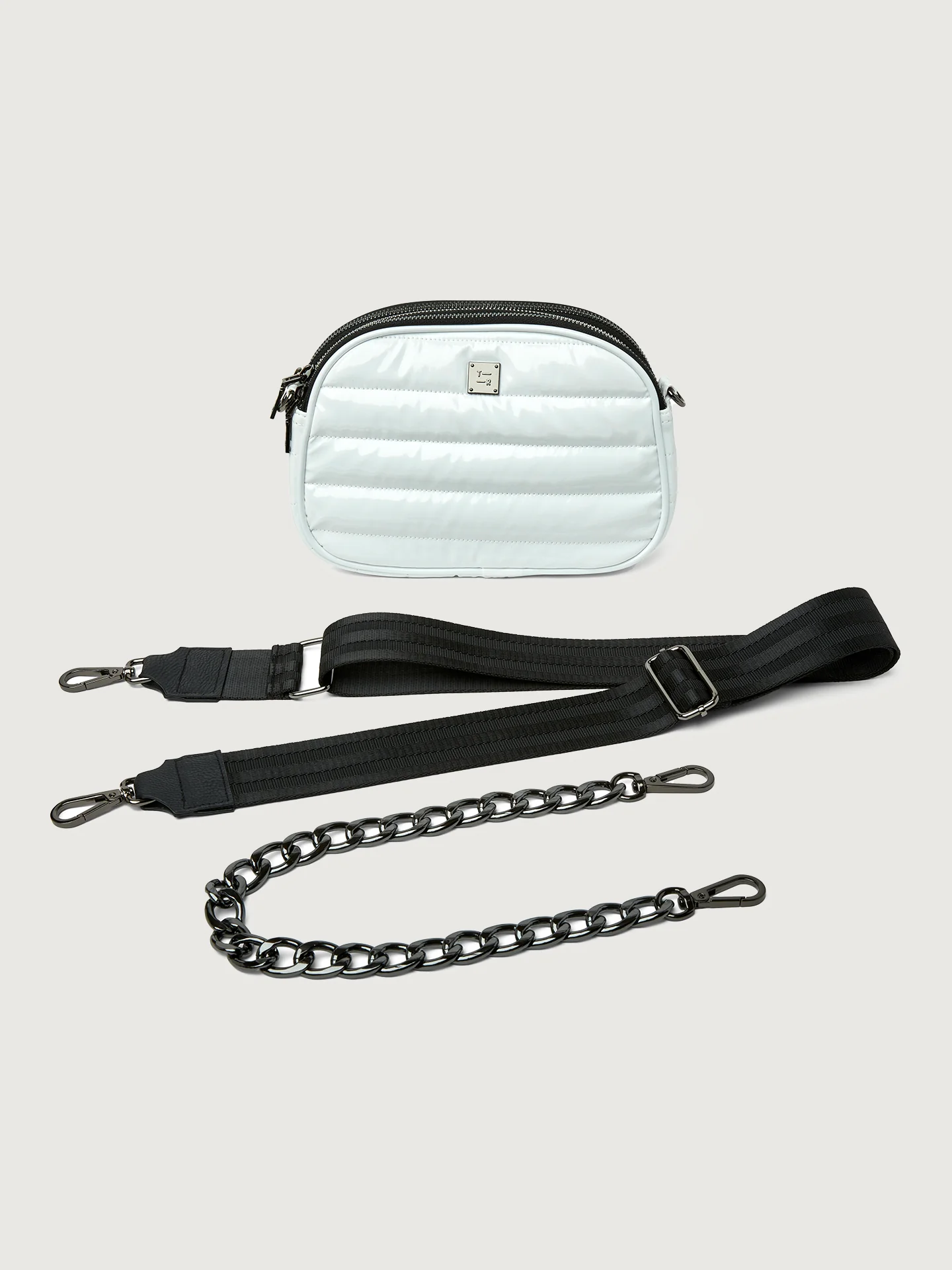 Stargazer - White Patent/ Black/ Black Web/ Gunmental Hardware - Image 10