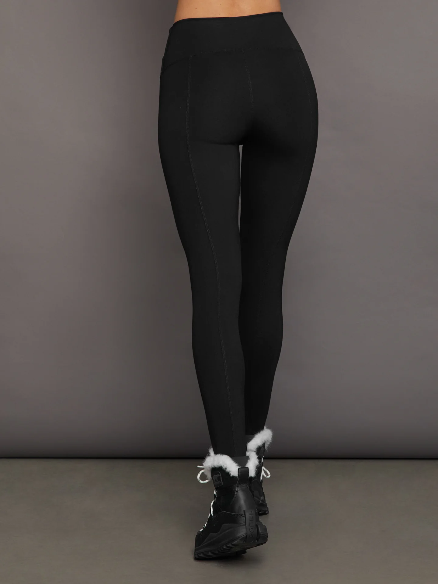 Stirrup Legging with Rhinestone Trim - Black - Image 3