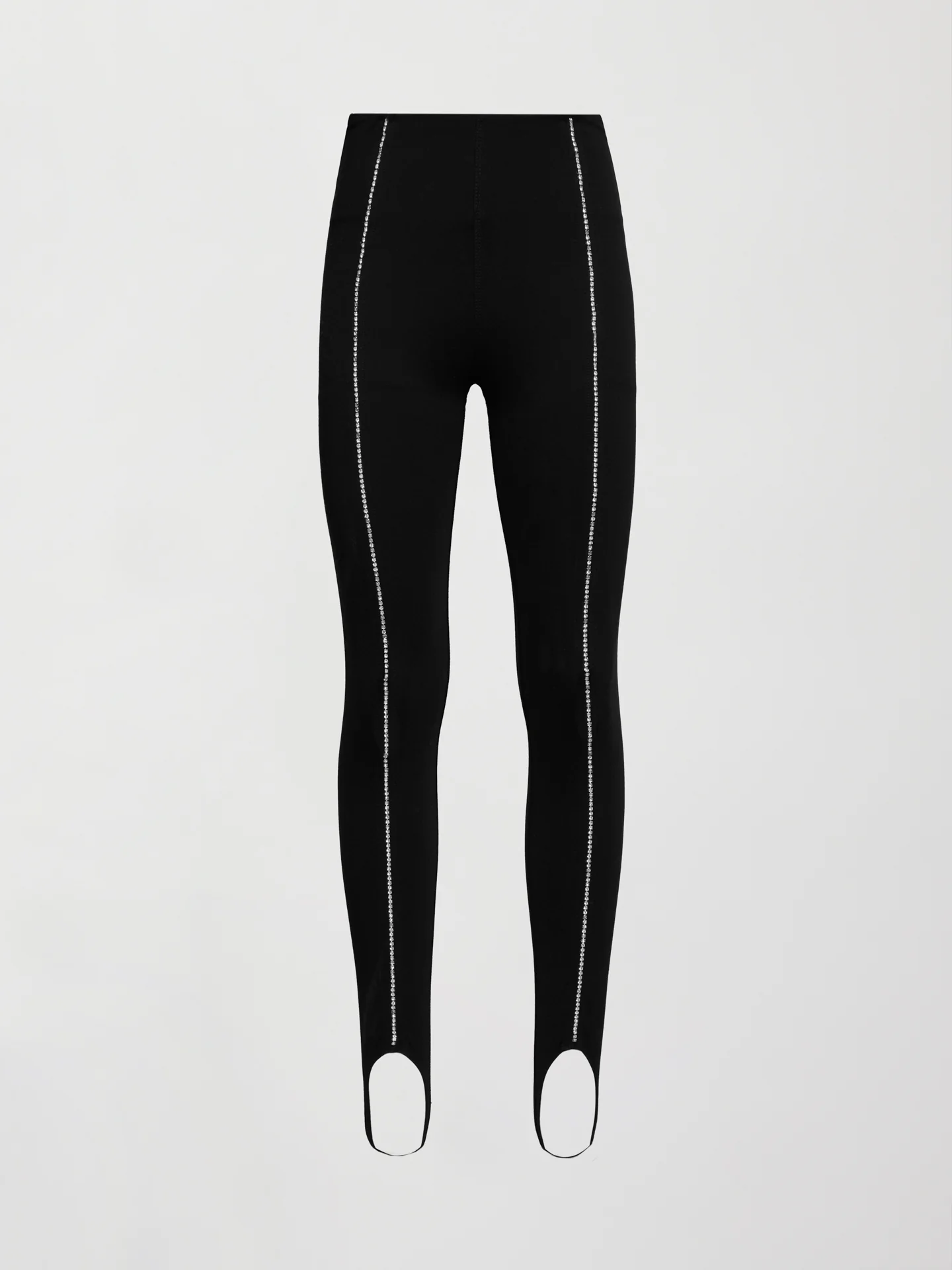 Stirrup Legging with Rhinestone Trim - Black - Image 7