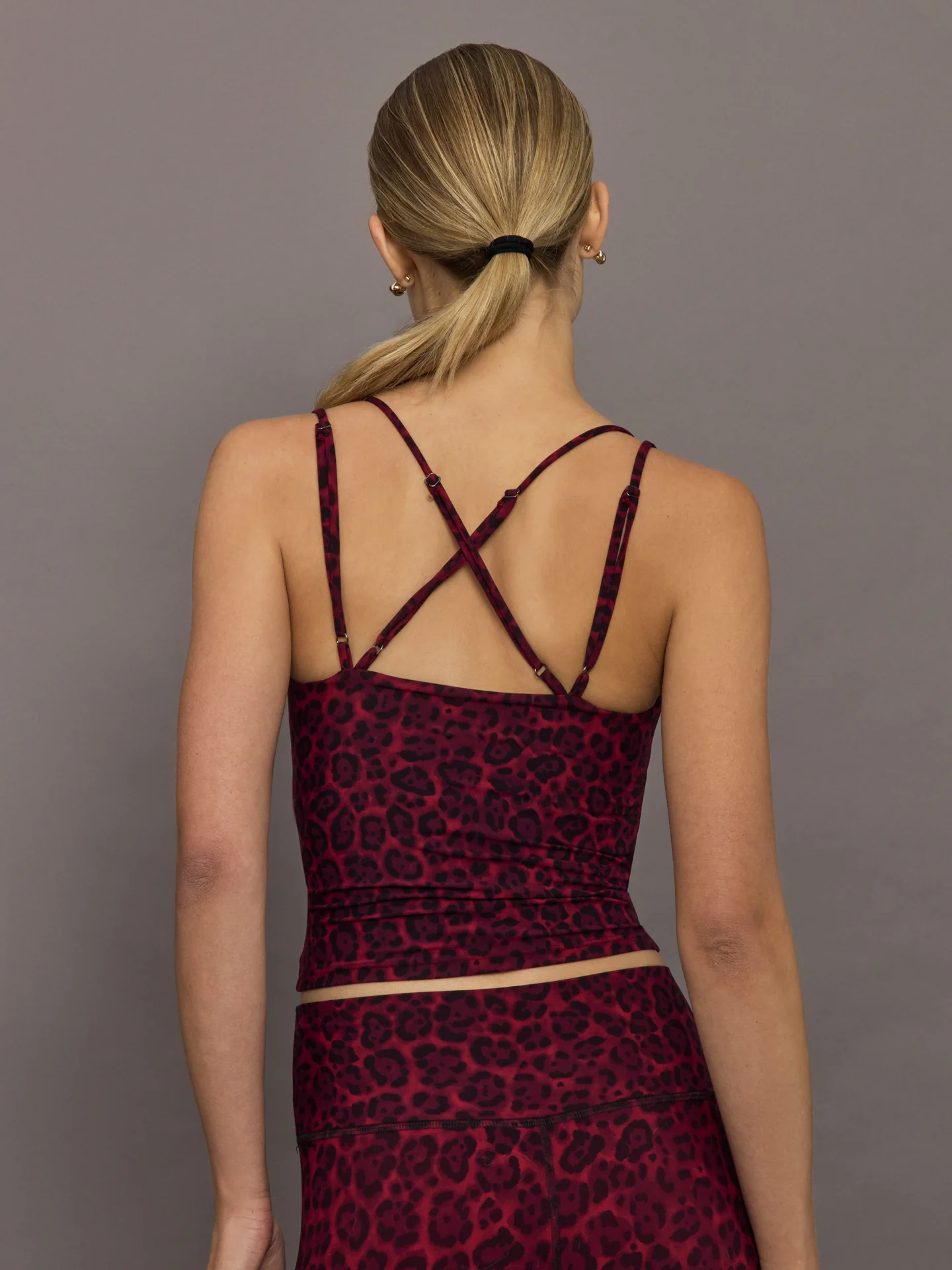 Strappy Tank in Melt - Red Leopard - Image 4