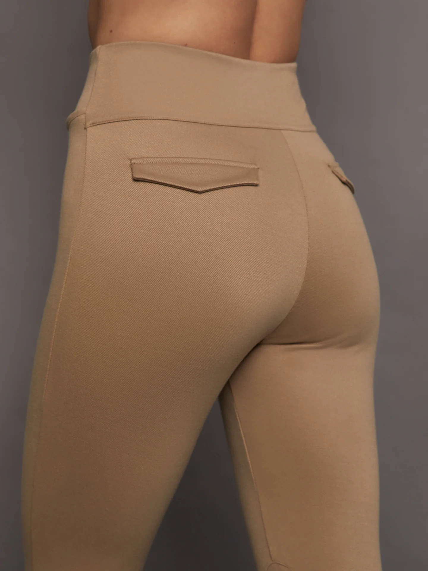 Stretch Twill Stirrup Legging - Khaki - Image 4