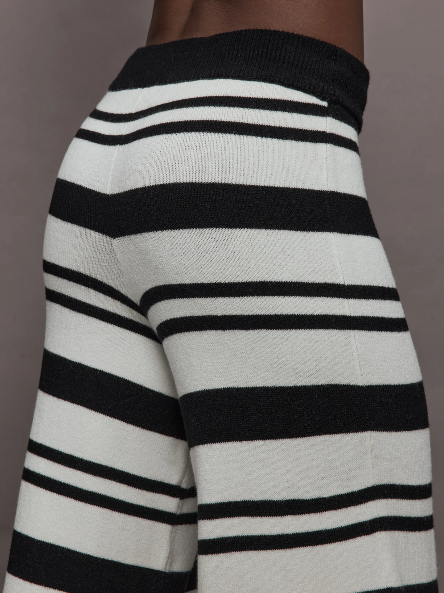 Striped Sweater Pant - Black/Cream - Image 5