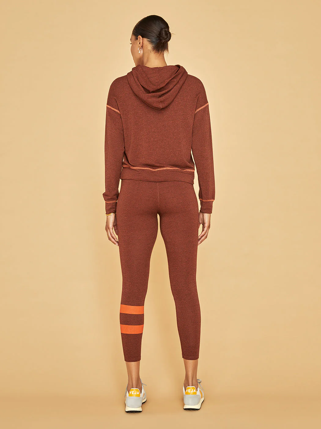 Stripes Yoga Pant - Rust - Image 3