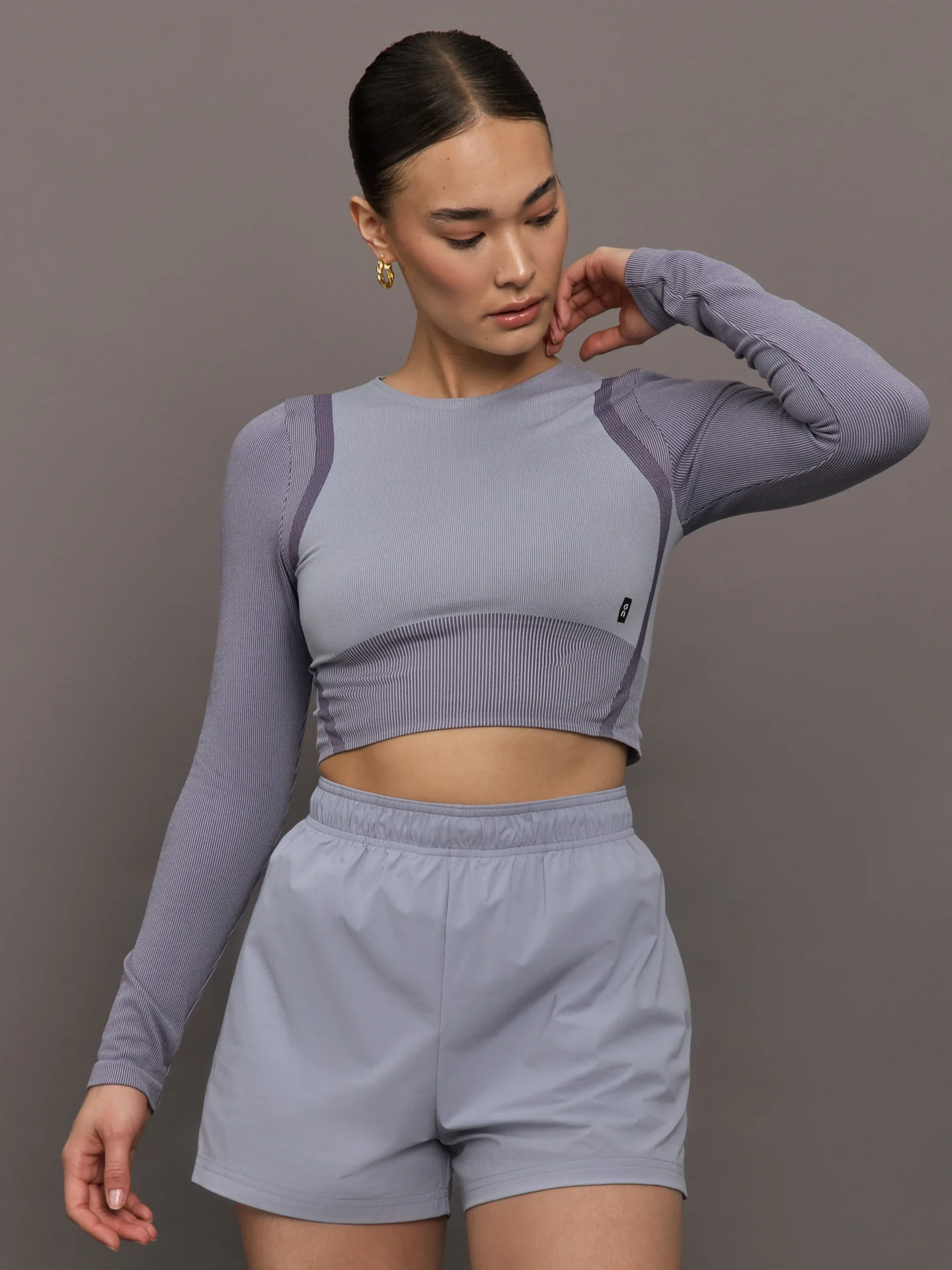 Studio Knit Long-T Crop - Lilac | Cosmos