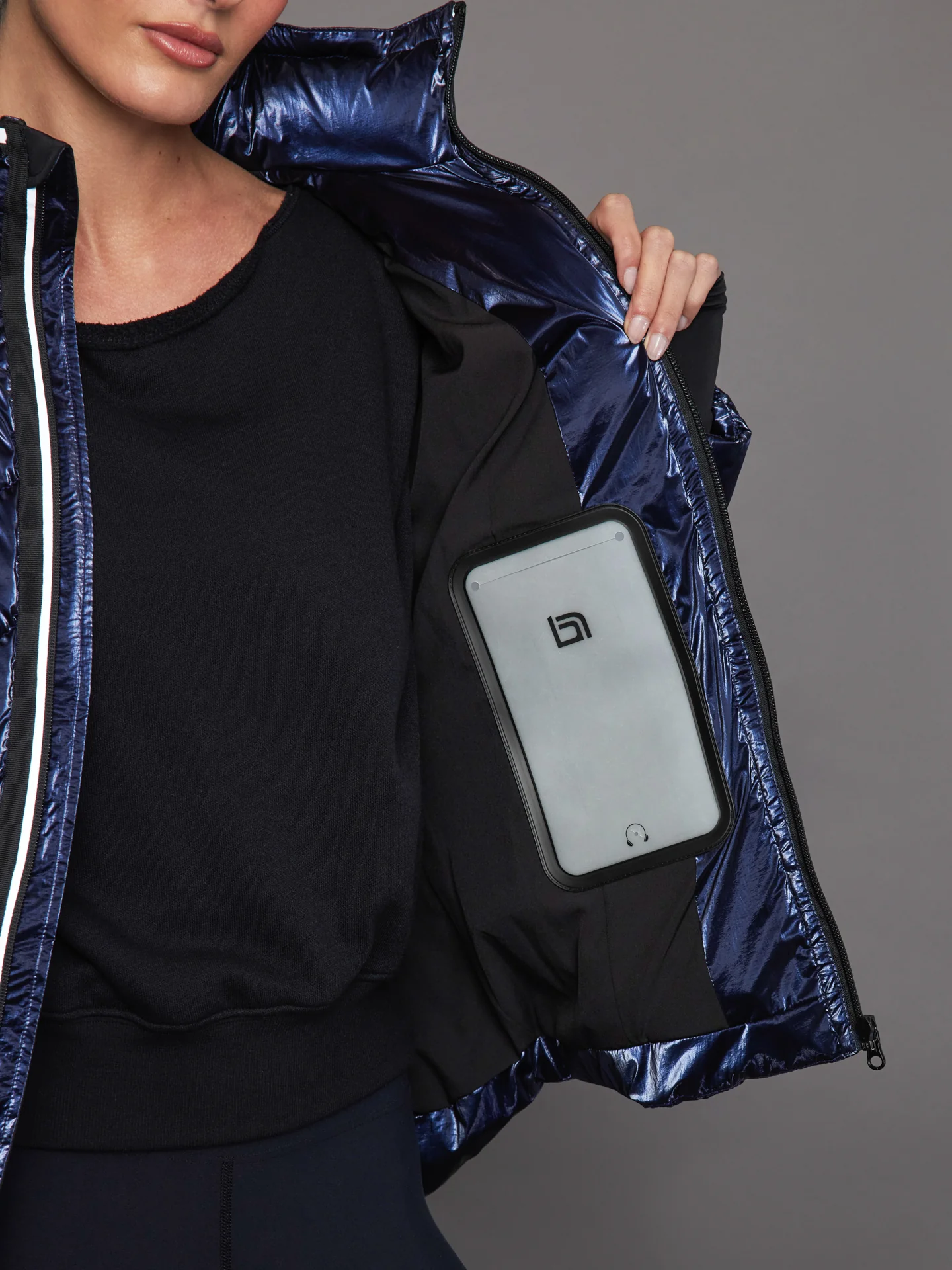Super Hero Puffer with Reflective Trim - Dress Blue - Image 5