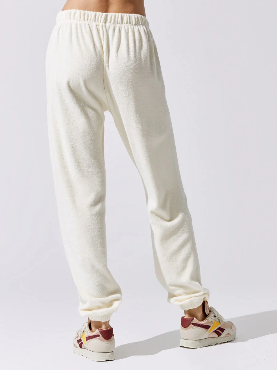 Terry Henley Sweatpant - Creme - Image 3