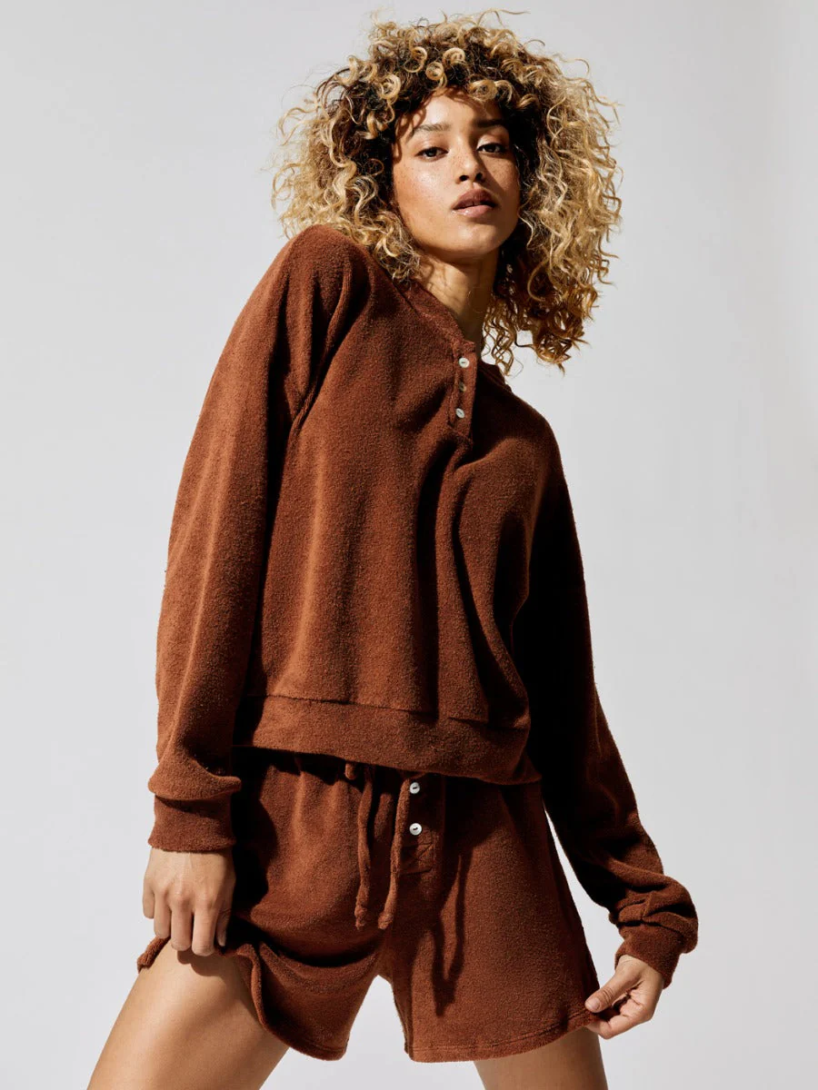 Terry Henley Sweatshirt - Peony - Image 11