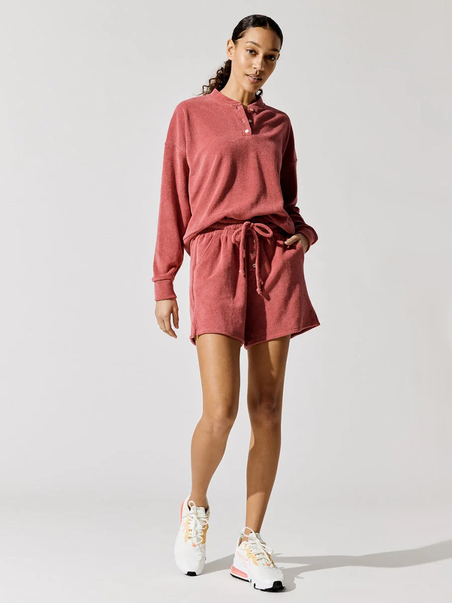 Terry Henley Sweatshirt - Peony - Image 9
