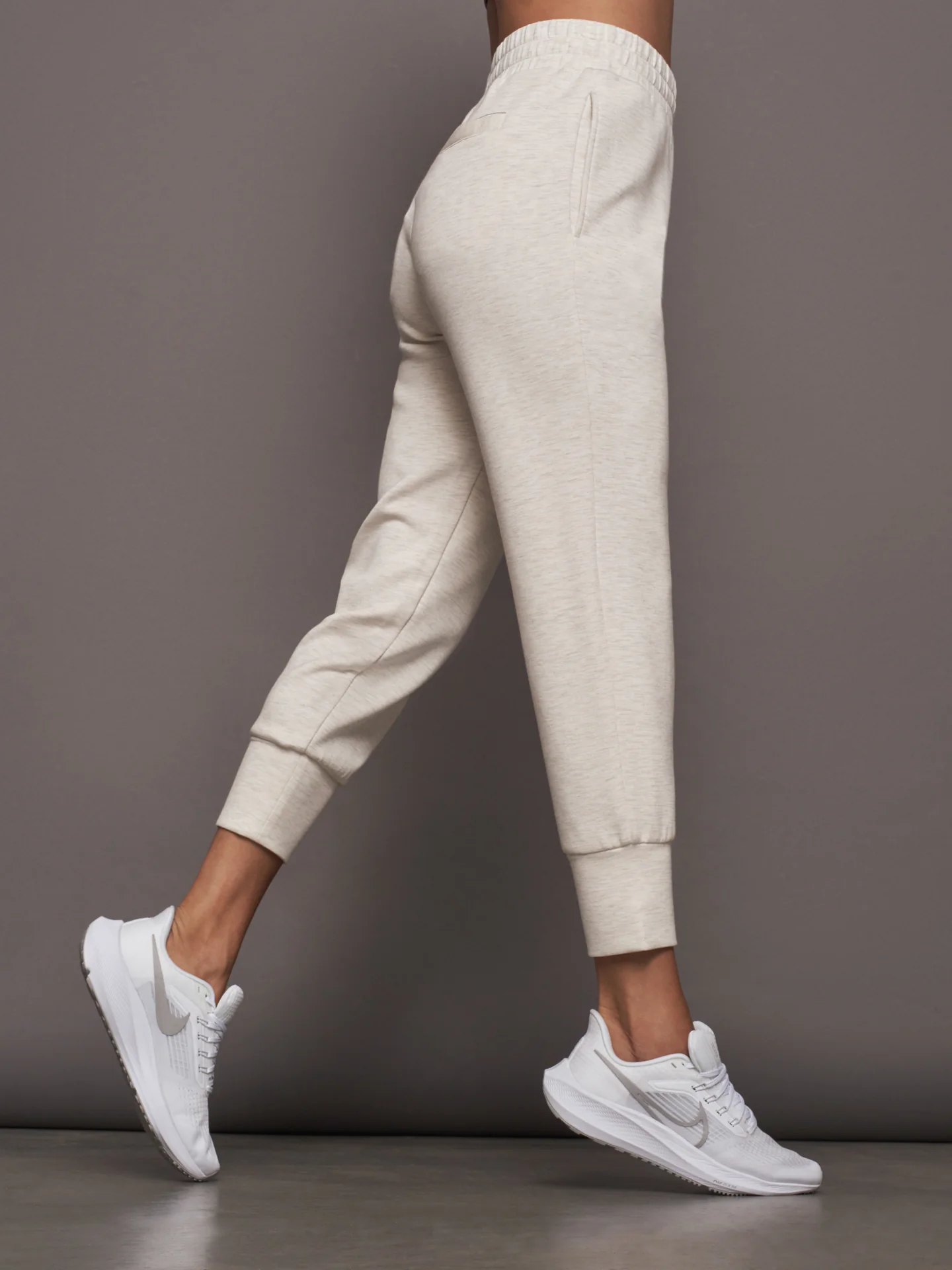 THE SLIM CUFF PANT 25" - IVORY MARL - Image 2