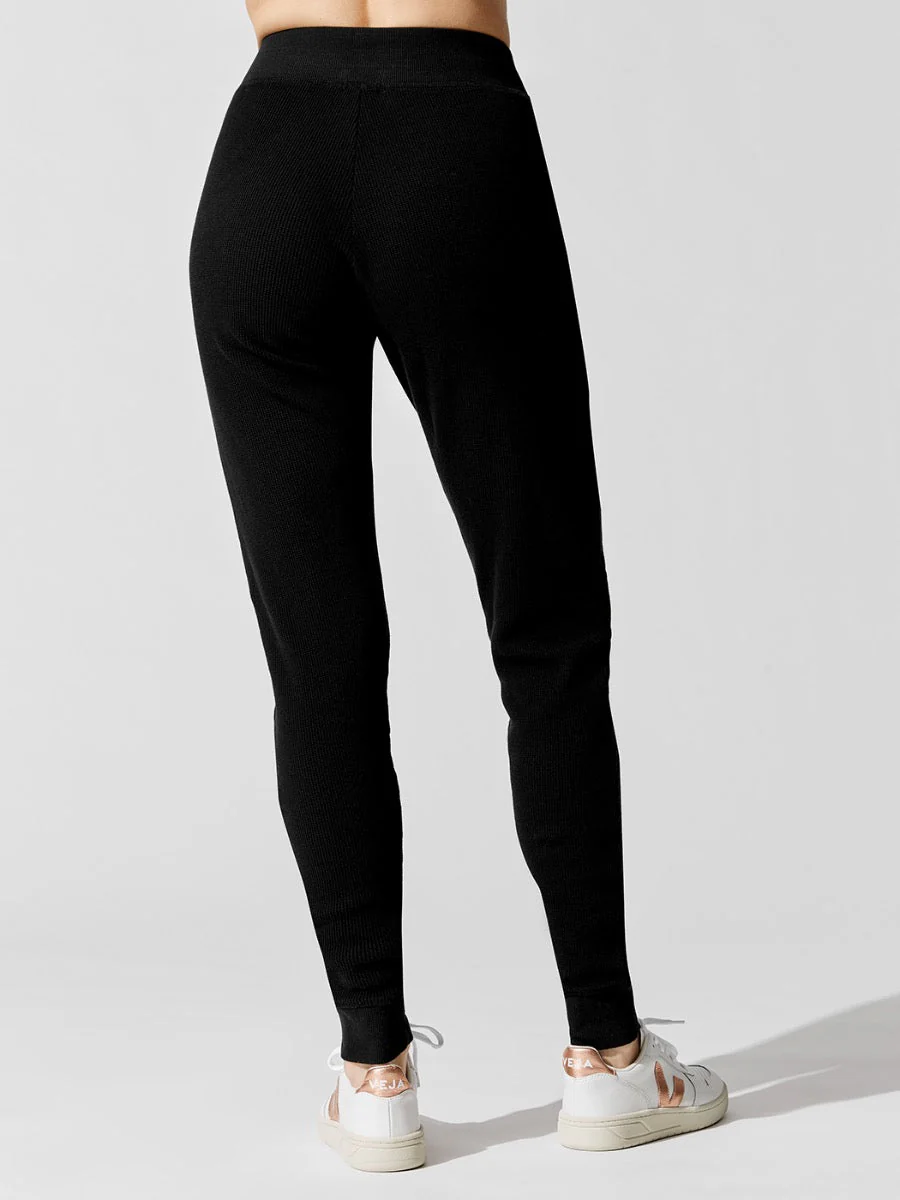 Thermal Henley Sweatpant - Black - Image 3