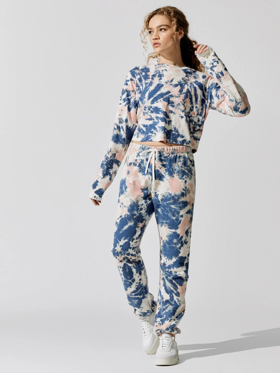Tie Dye Gym Sweatpant - Blue/Pink - Image 6
