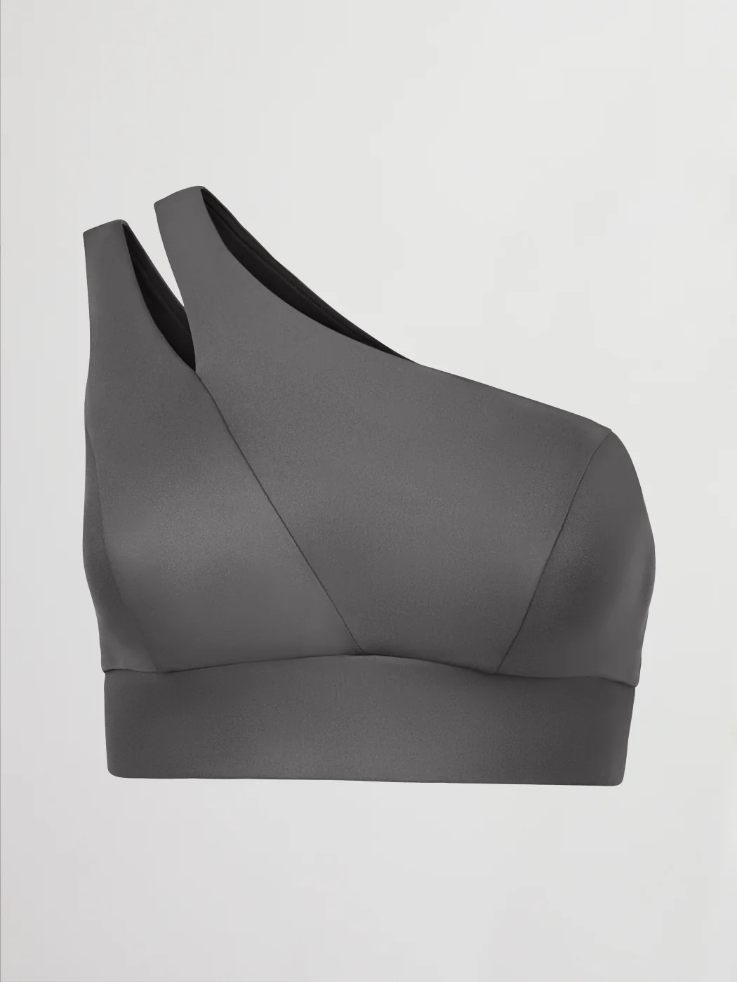 Tigress Gloss Long Line Bra - GUNMETAL