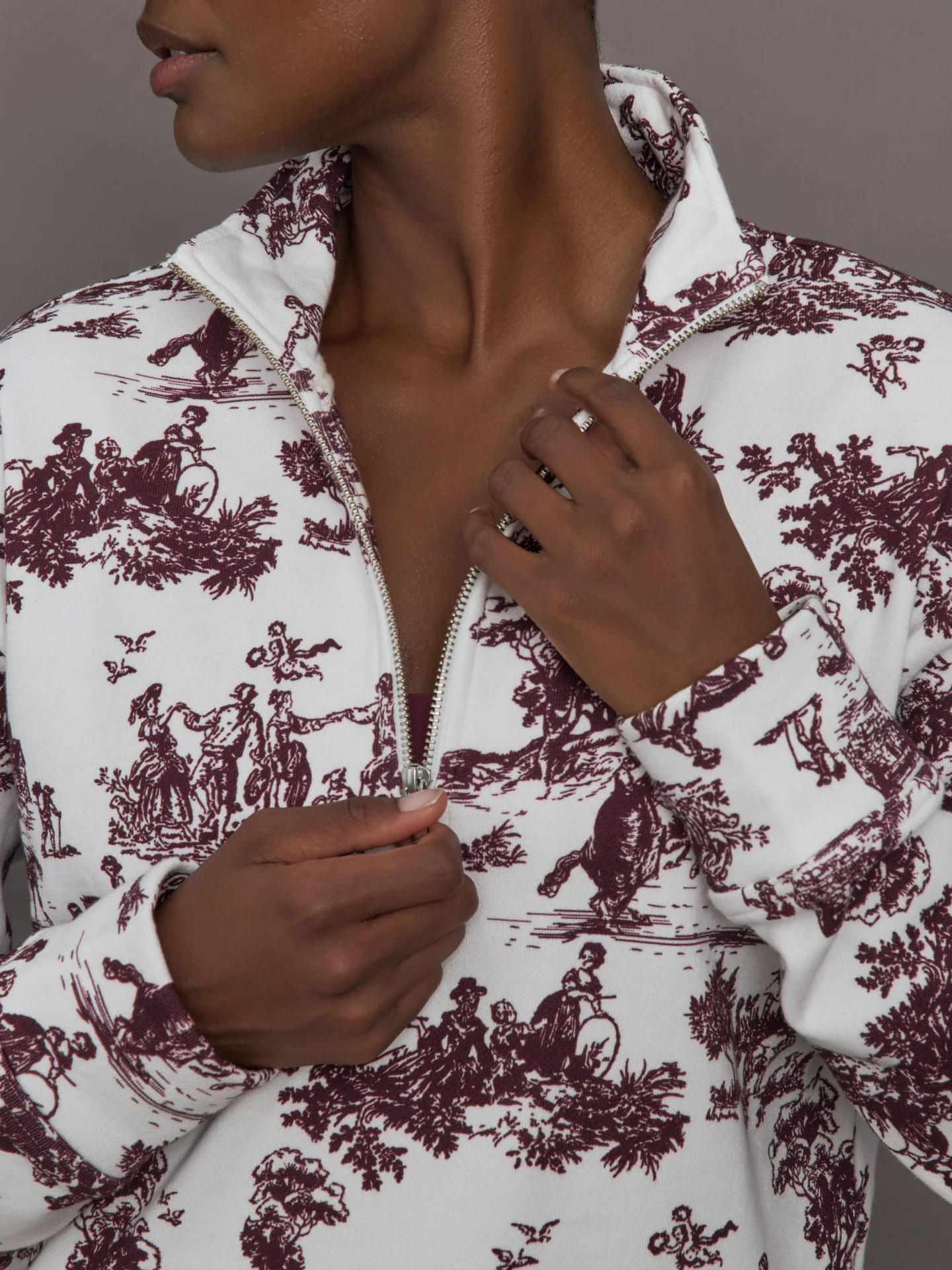 Toile Half Zip - Fig Toile - Image 5