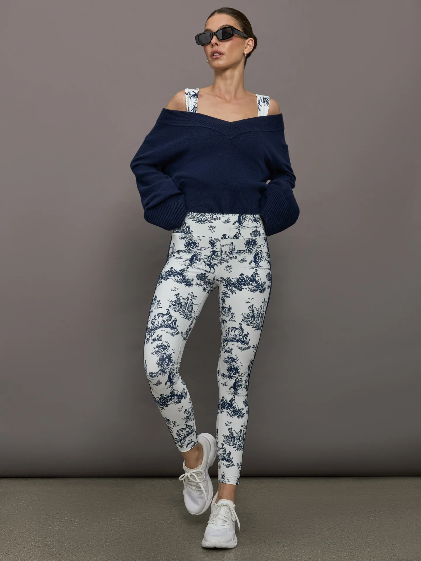 Toile High Rise Legging - Navy Toile - Image 2