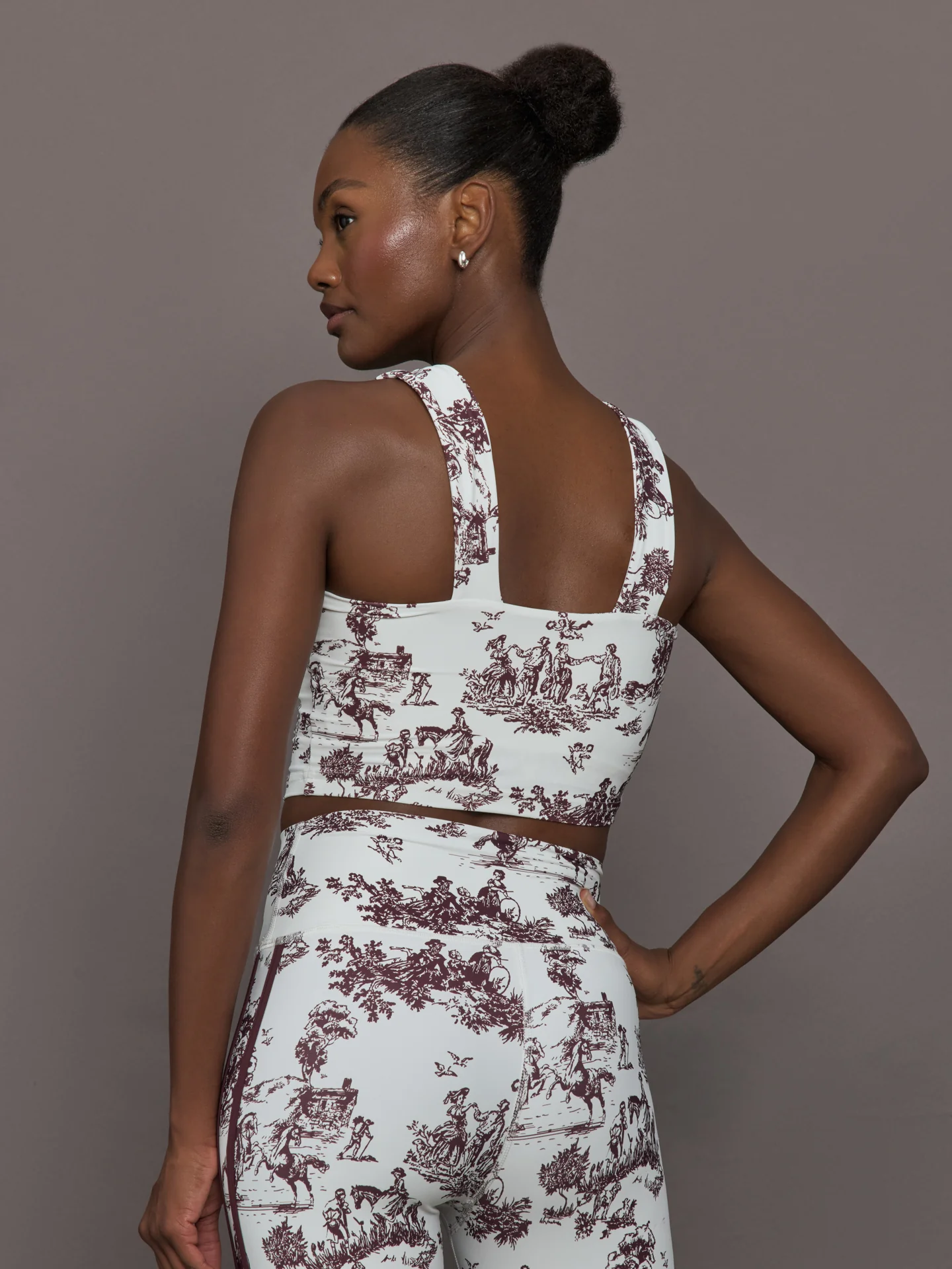 Toile Longline Sports Bra - Fig Toile - Image 4