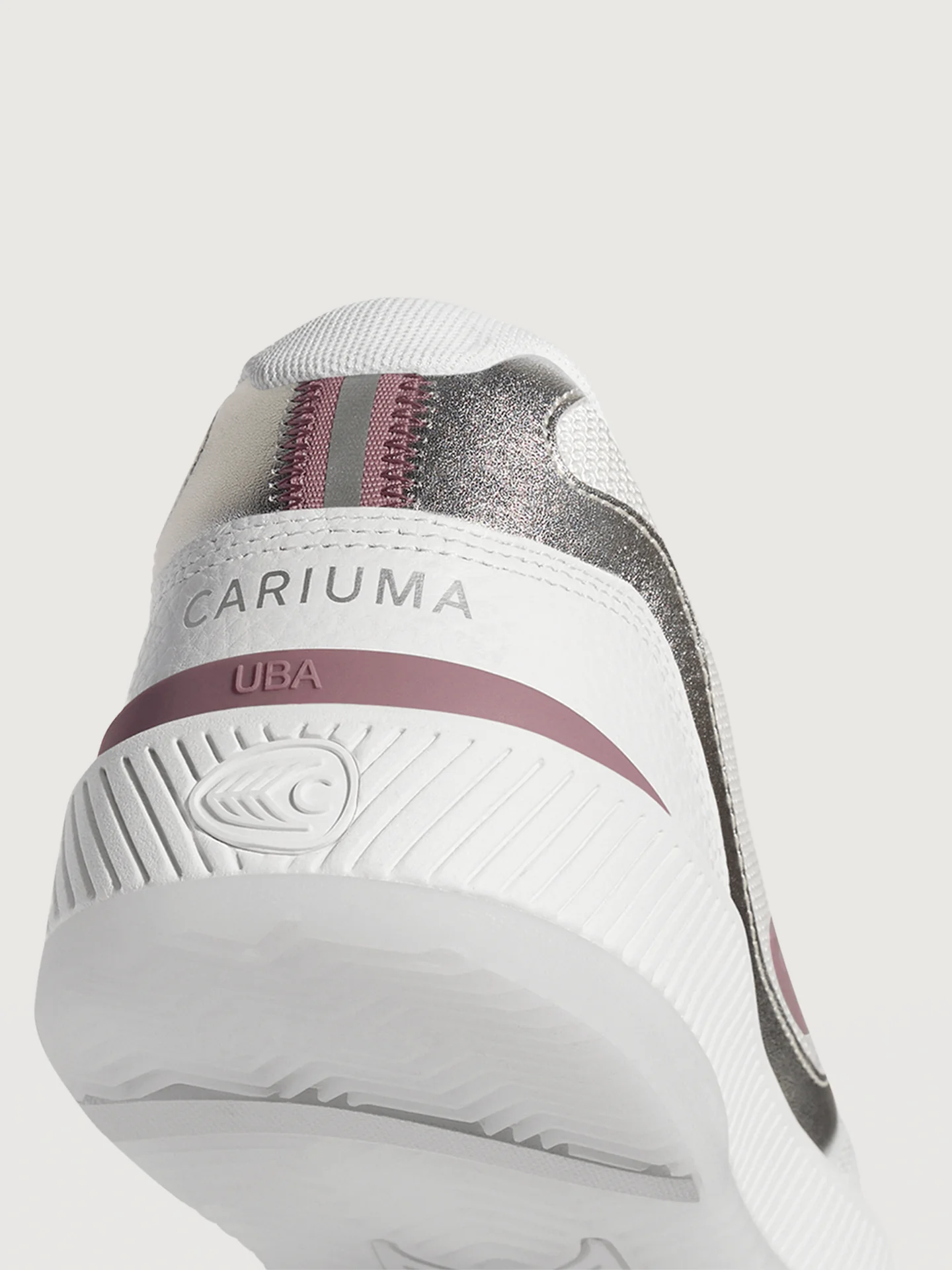Uba Premium Leather & Mesh - White/ Metallic Silver Blush Pink - Image 4