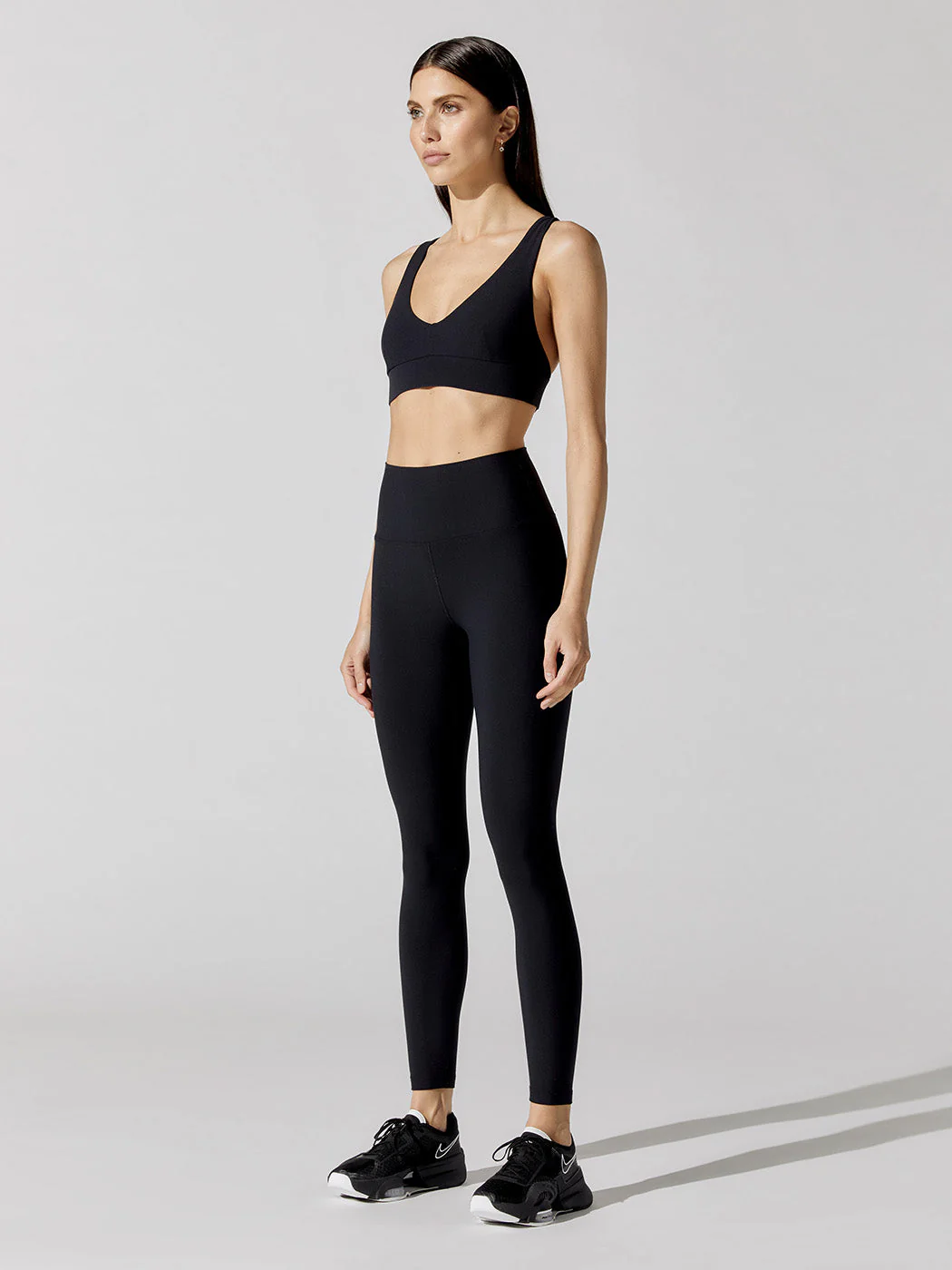 V-Neck Cross Back Bra in Melt - Black - Image 10