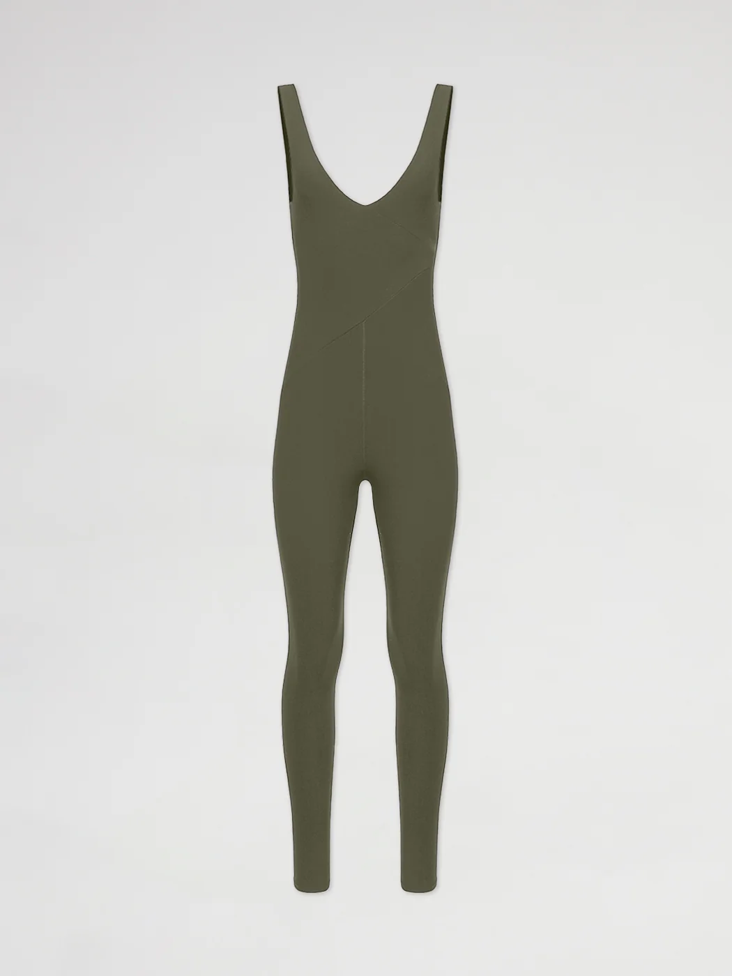 V-Neck Jumpsuit in Melt - Olive - Image 6