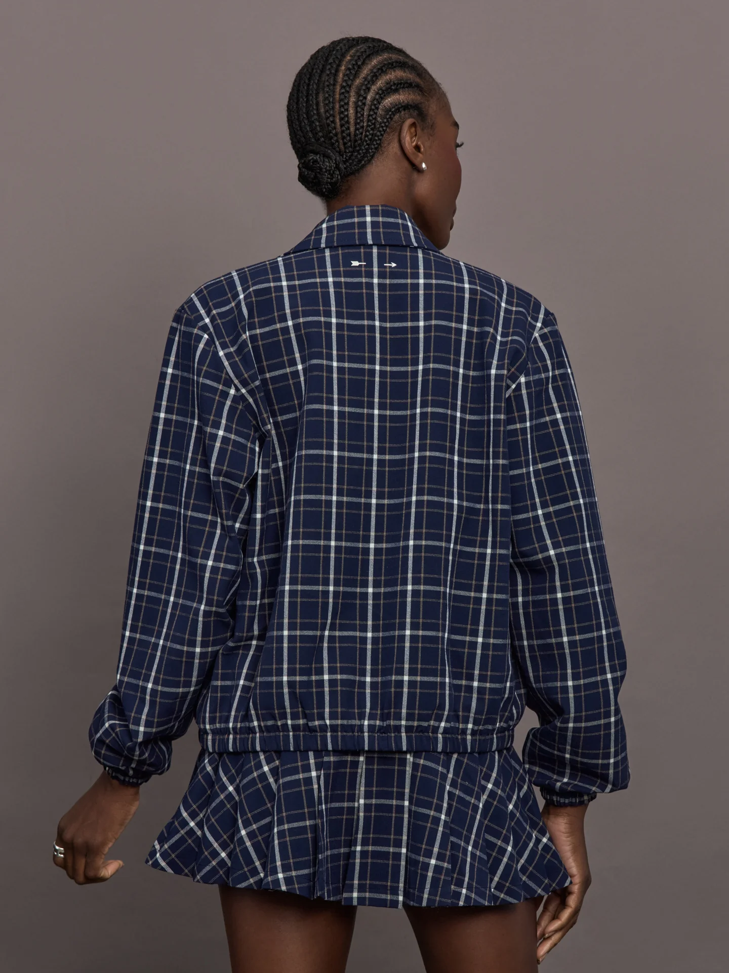 Valedia Lexi Collared Jacket - Check - Image 4