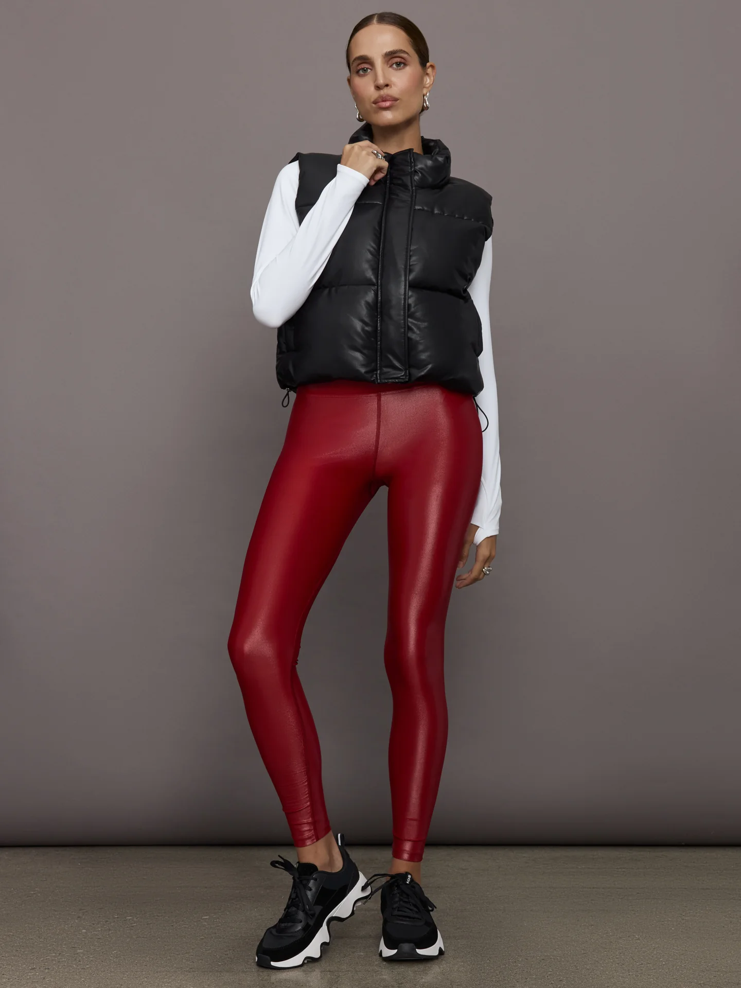 Quilted Puffer Vest - Black - Image 5