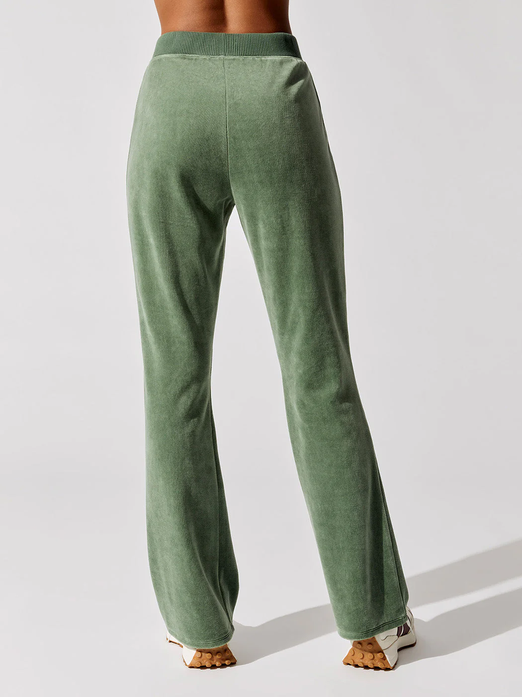Velour Flare Pants - Evergreen - Image 3