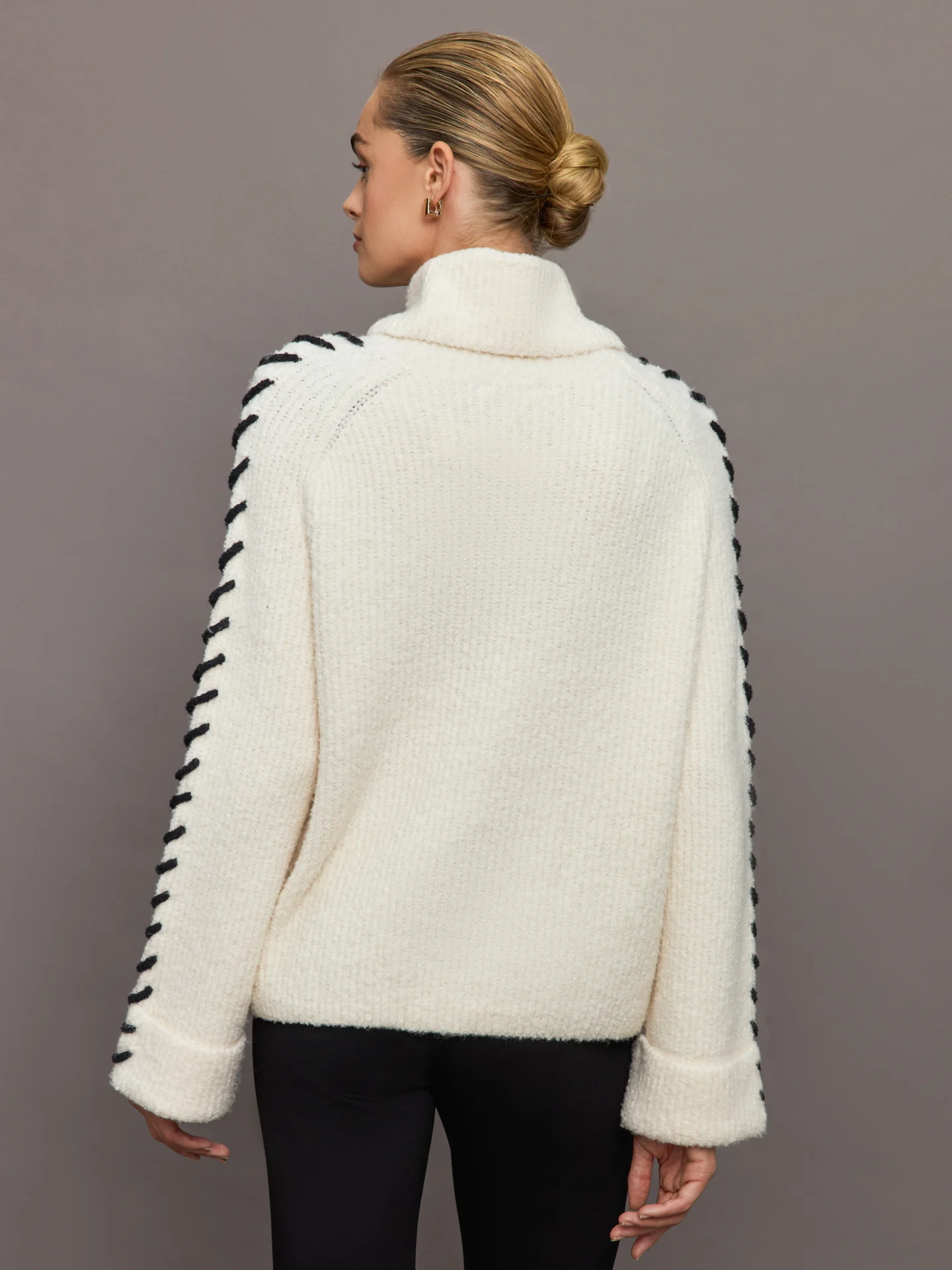 Vida Boucle Whip Stitch Pullover - Sea Salt Multi - Image 4