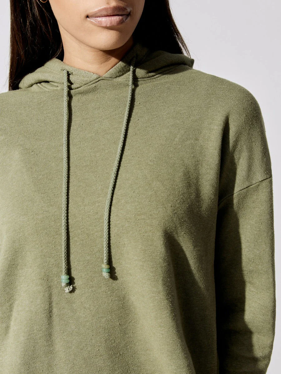 Vintage Fleece Gem Hoodie - Basil With Jade - Image 2