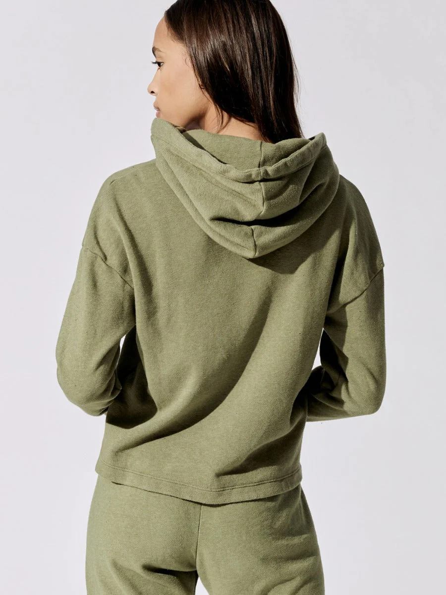 Vintage Fleece Gem Hoodie - Basil With Jade - Image 4
