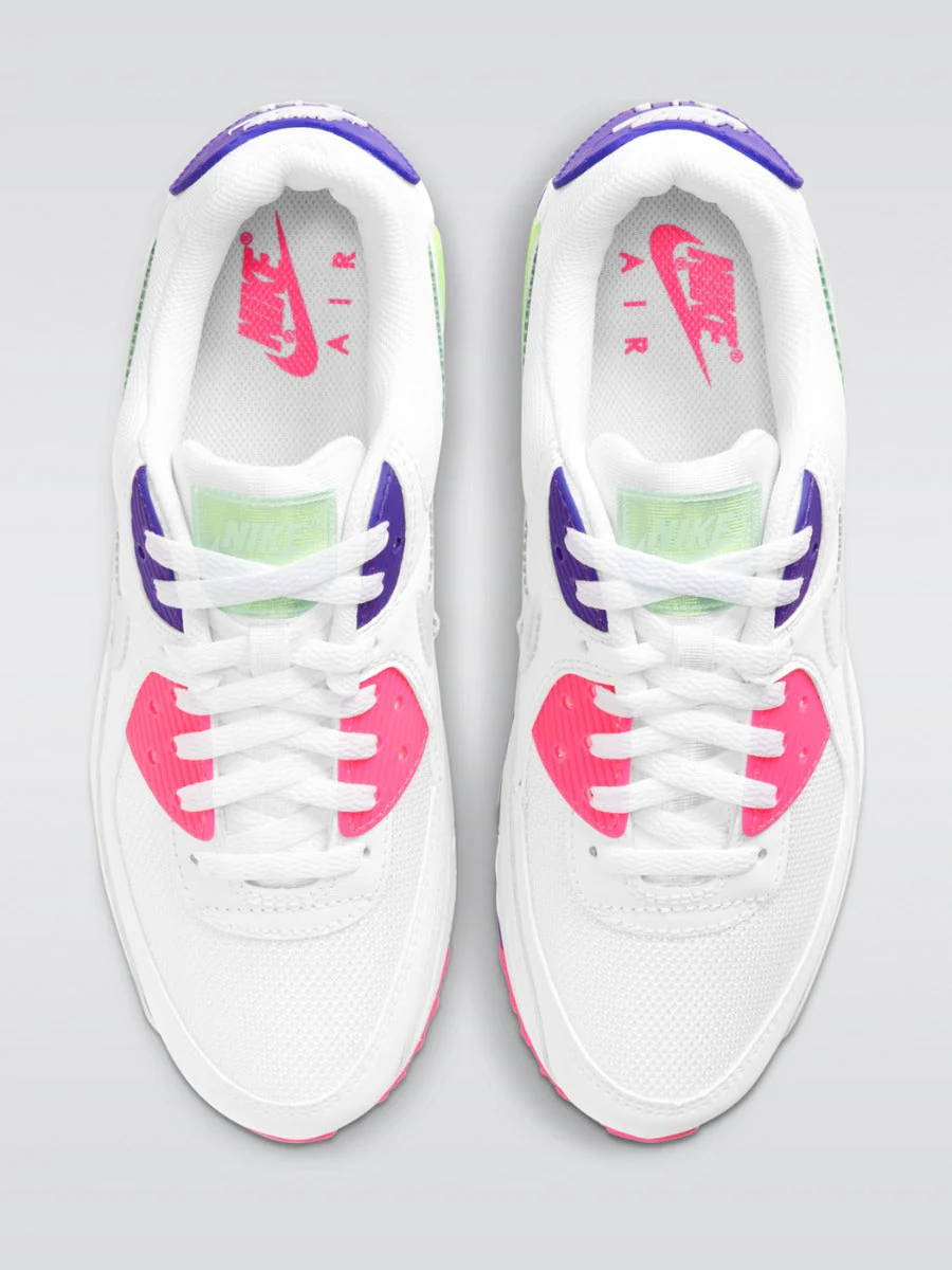 Air Max 90 Sneaker - White/Volt-Indigo Burst-Pink Blast - Image 3