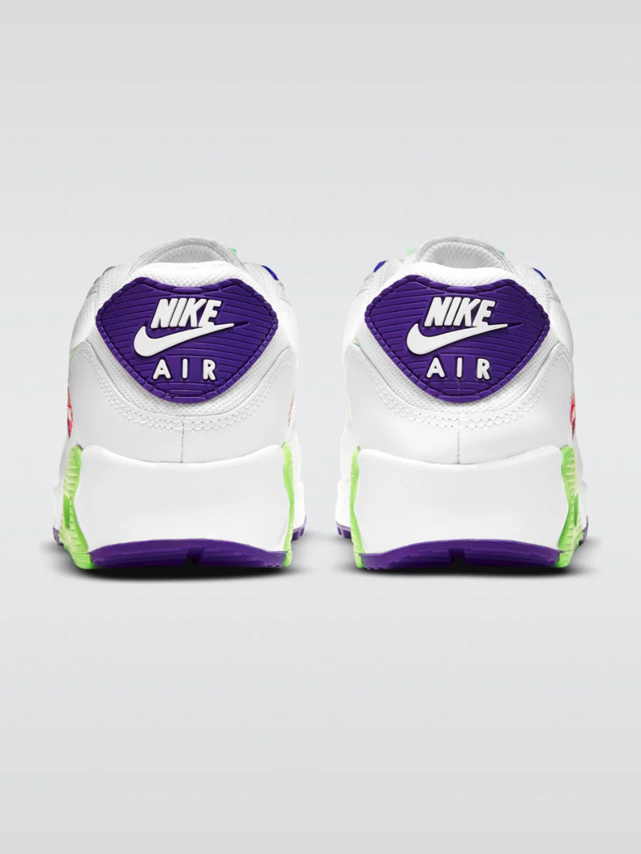 Air Max 90 Sneaker - White/Volt-Indigo Burst-Pink Blast - Image 5