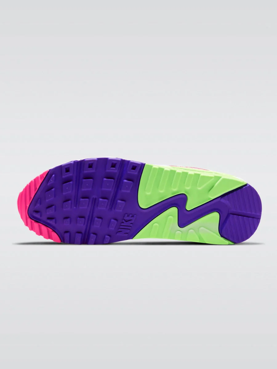 Air Max 90 Sneaker - White/Volt-Indigo Burst-Pink Blast - Image 6
