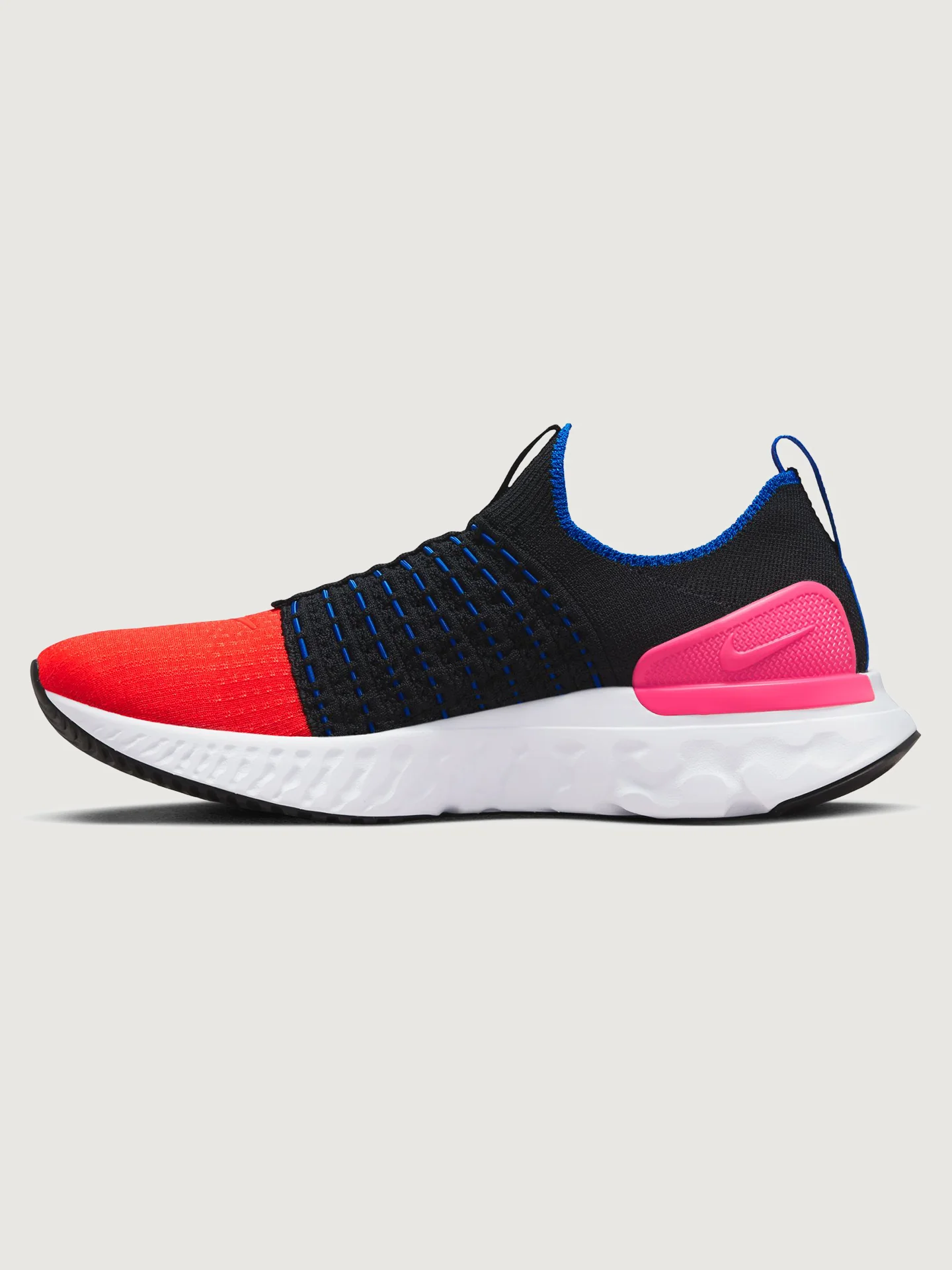 W NIKE REACT PHANTOM RUN FK 2 - Black/Bright Crimson-Hyper Pink - Image 2