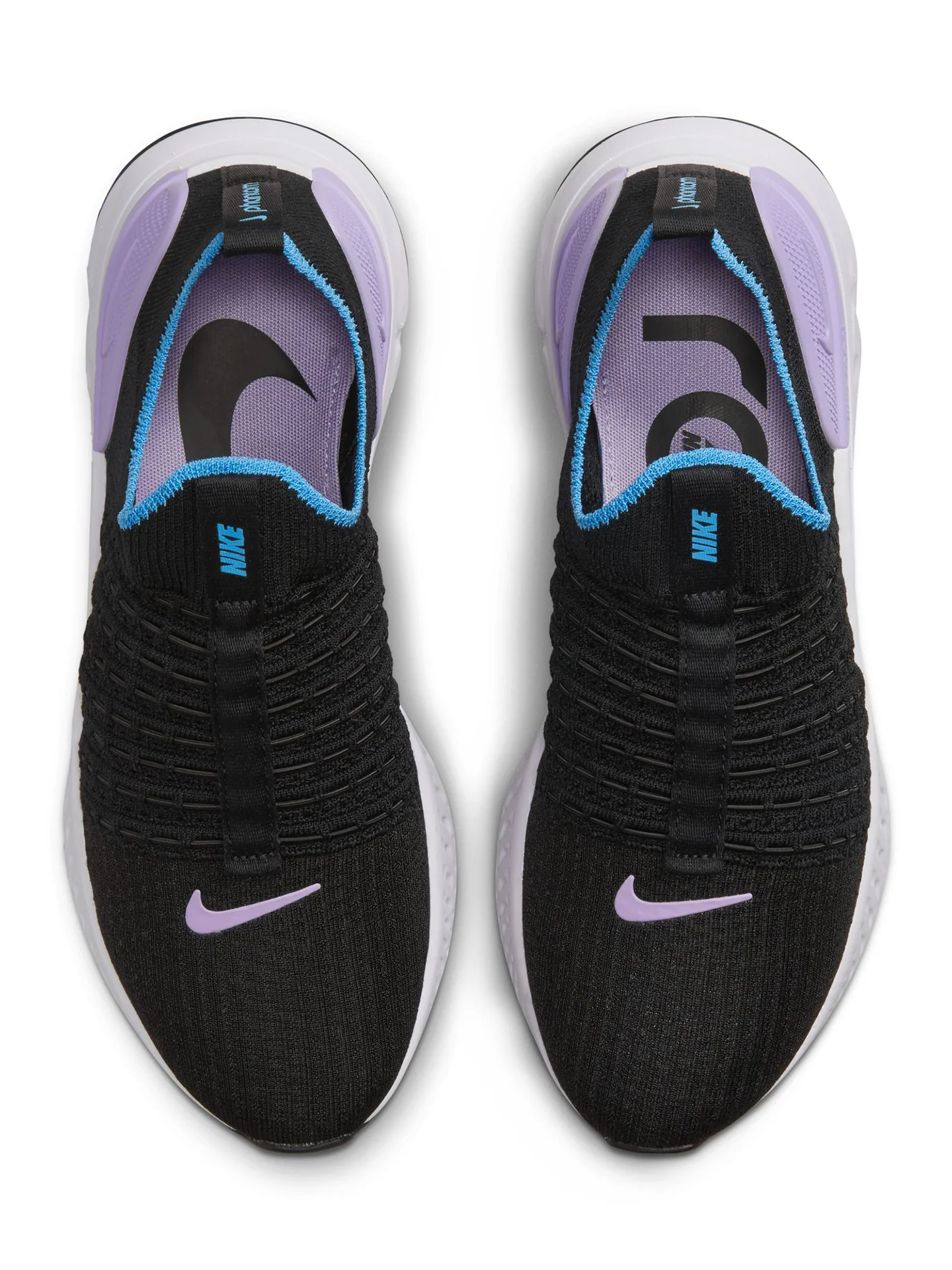 W NIKE REACT PHANTOM RUN FK 2 - Black/Lilac-Barely Grape-University Blue - Image 4