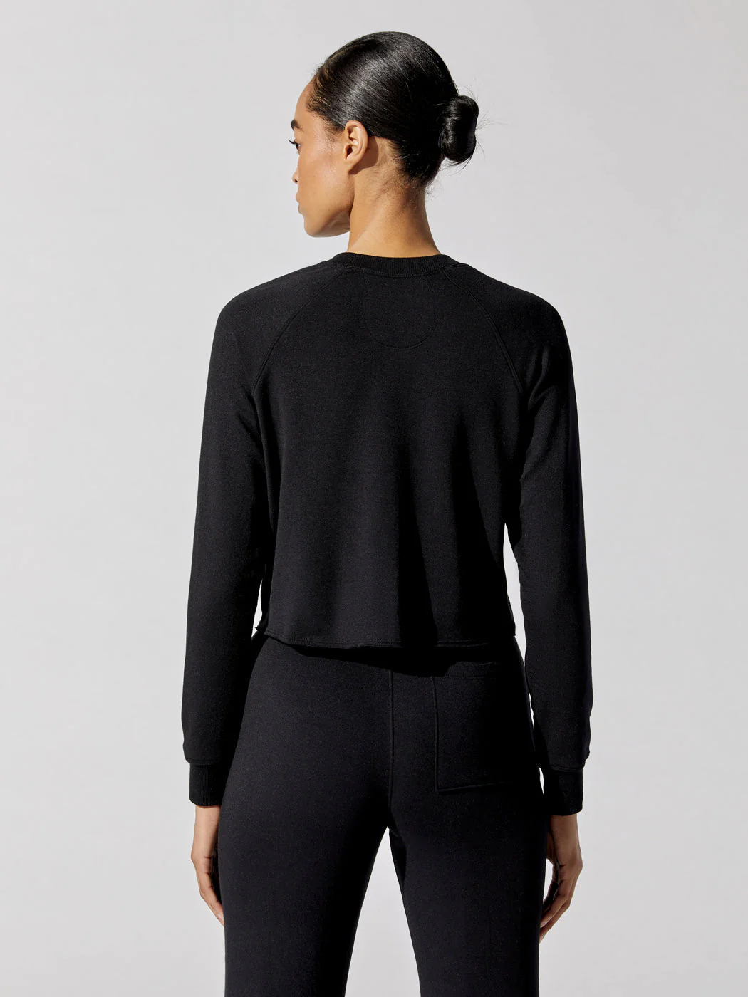 Warm Up Crop Fleece Sweatshirt - Black - Image 5