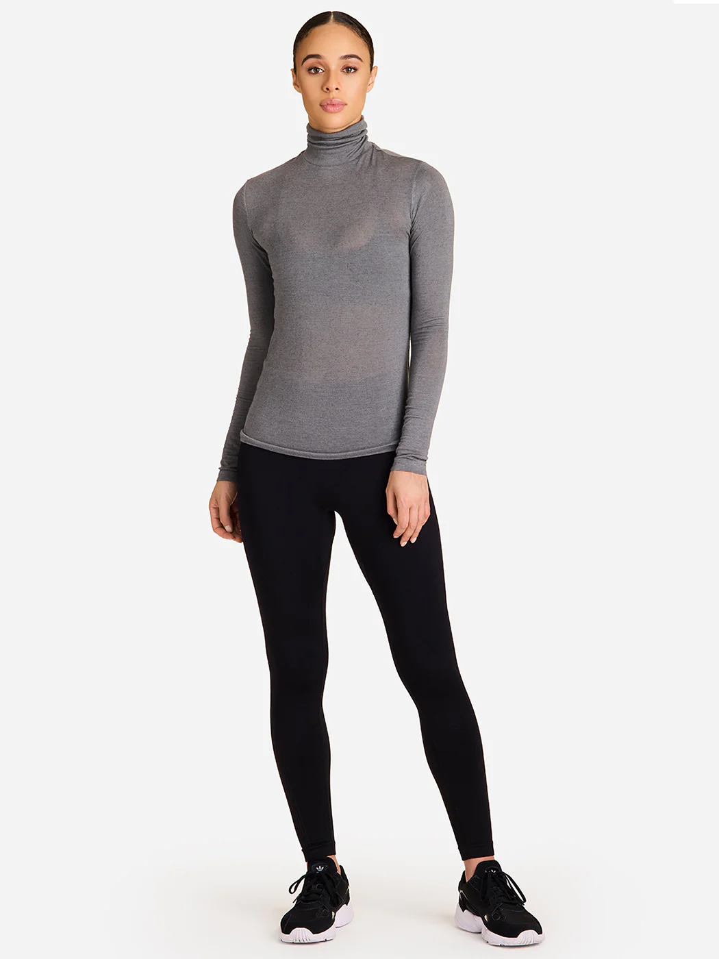Washable Cashmere Turtleneck - Grey - Image 3