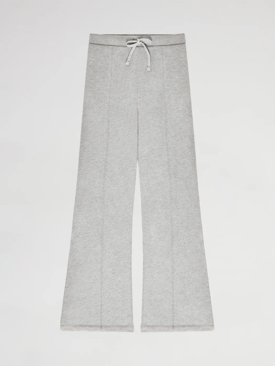Wide Leg Pintuck Sweatpant in French Terry - Heather Grey - Image 6