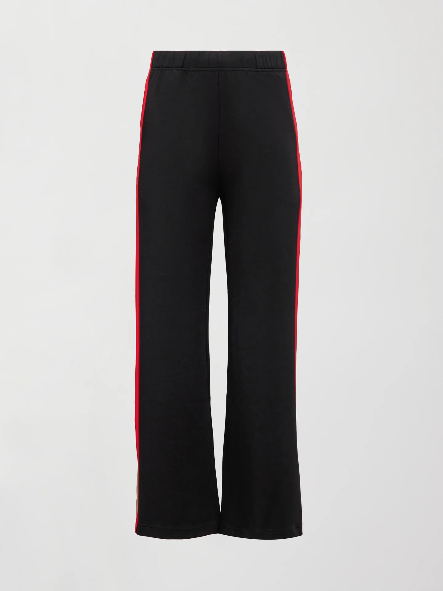 Wide Leg Track Pant in Scuba - Black - Image 6