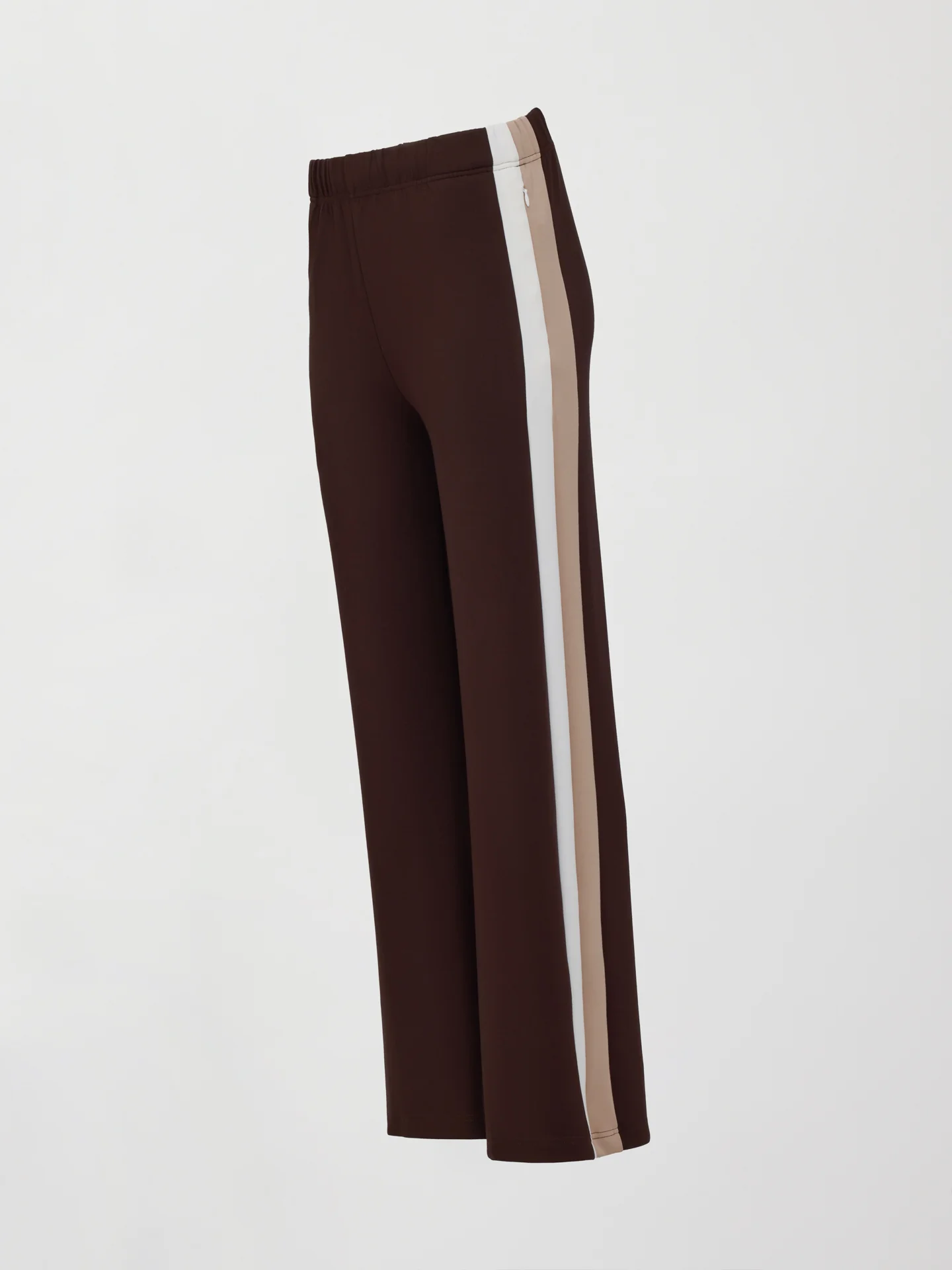 Wide Leg Track Pant in Scuba - Chocolate Torte - Image 7