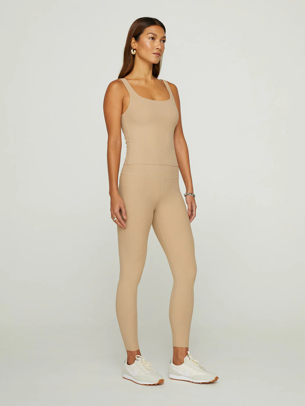 Wide Scoop Bra Tank in Melt - Sandy Tan - Image 5