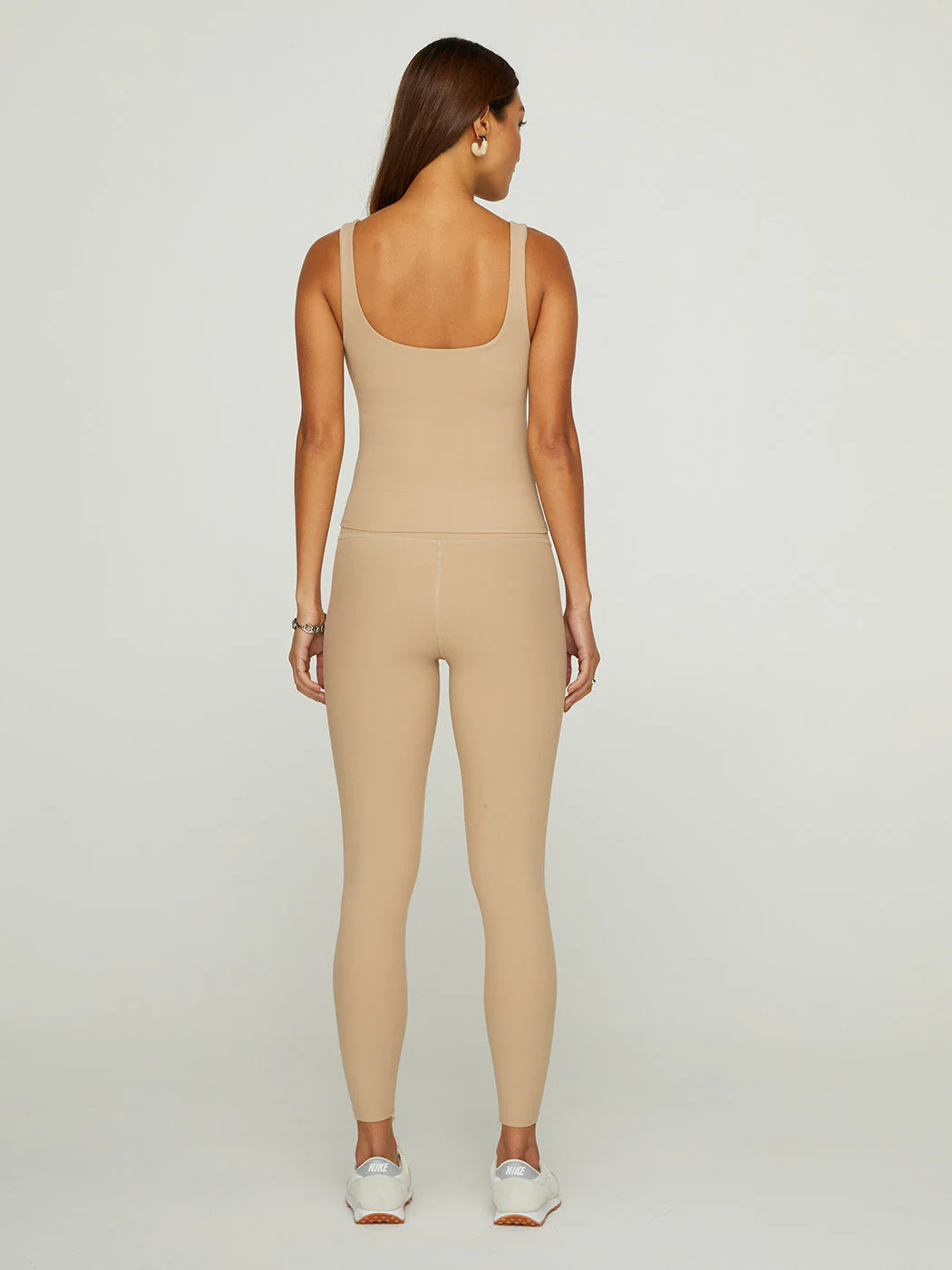 Wide Scoop Bra Tank in Melt - Sandy Tan - Image 6